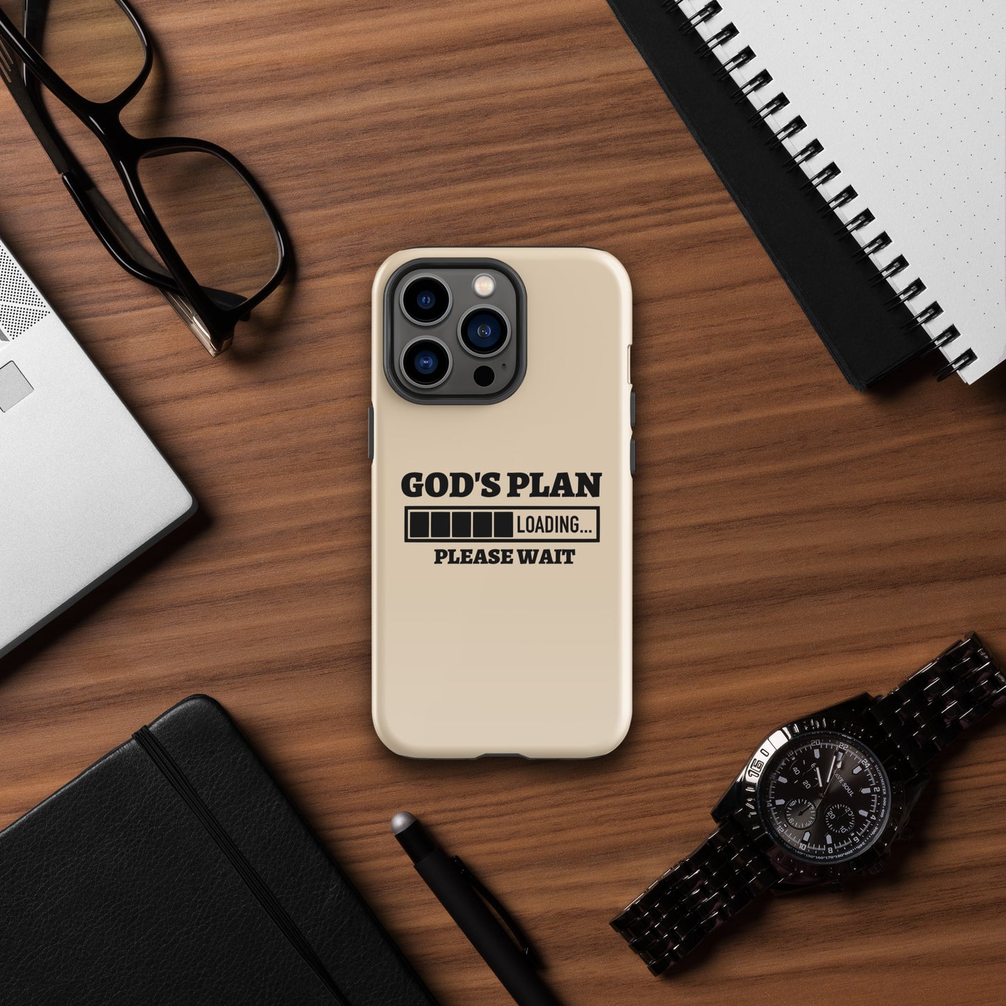 God's Plan Loading Christian Tough Phone Case for iPhone®