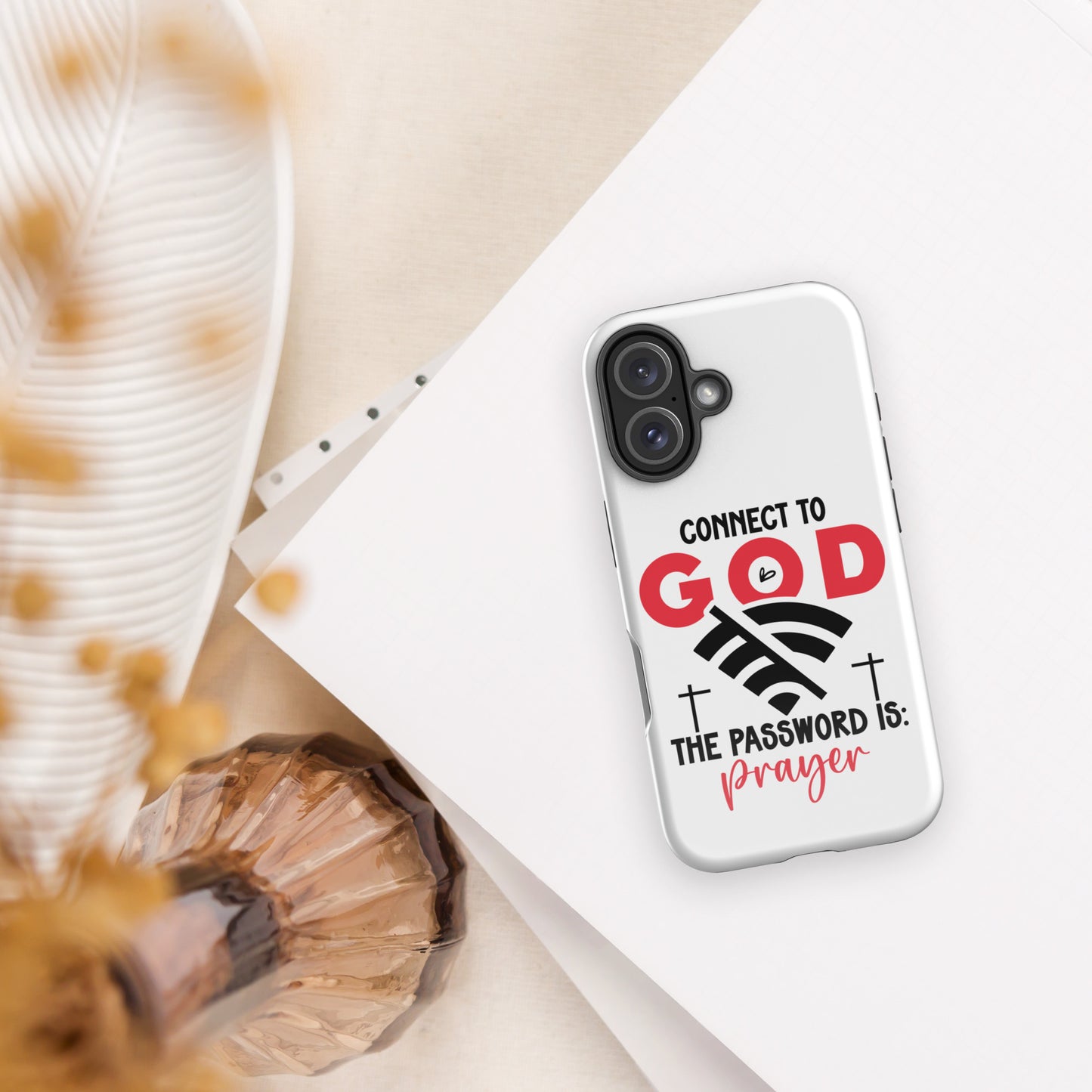 The Password Is Prayer Christian Tough Phone Case for iPhone® - ClaimedbyGodDesigns