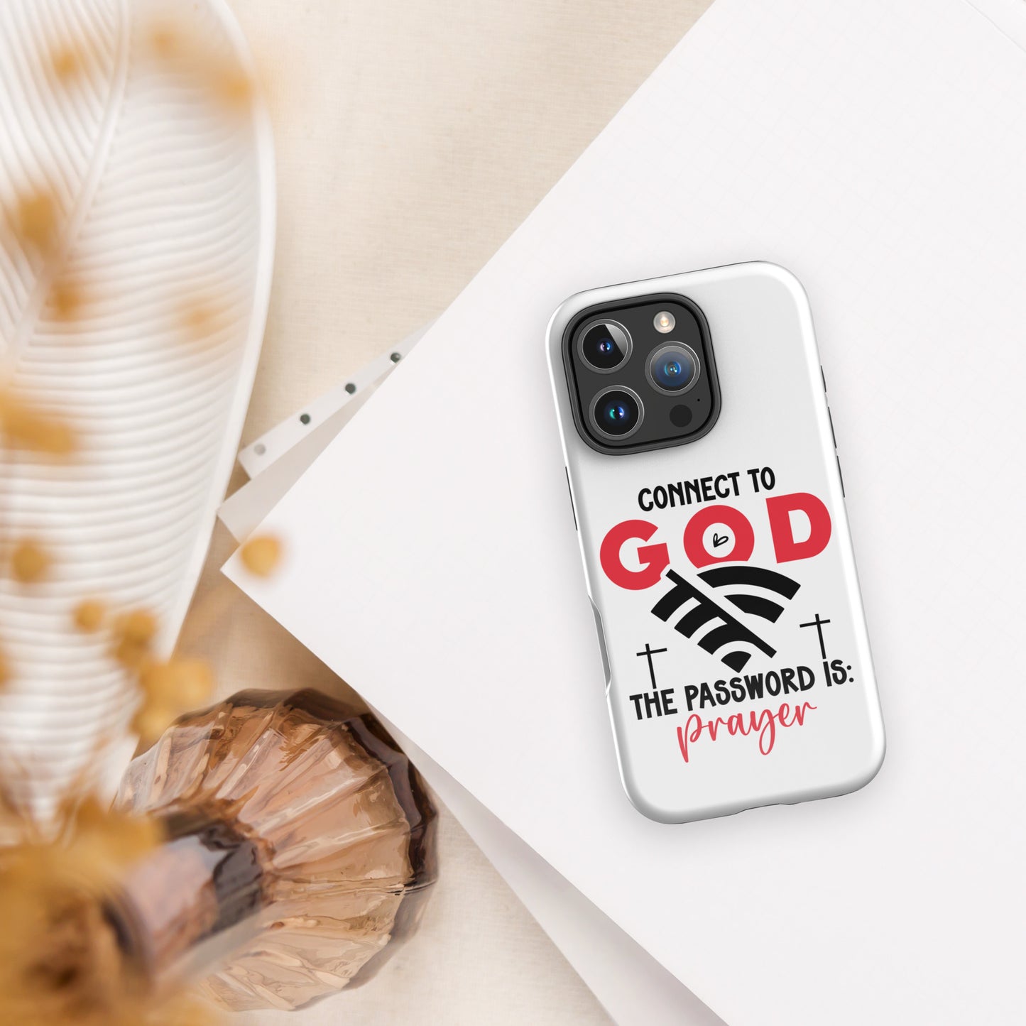 The Password Is Prayer Christian Tough Phone Case for iPhone® - ClaimedbyGodDesigns