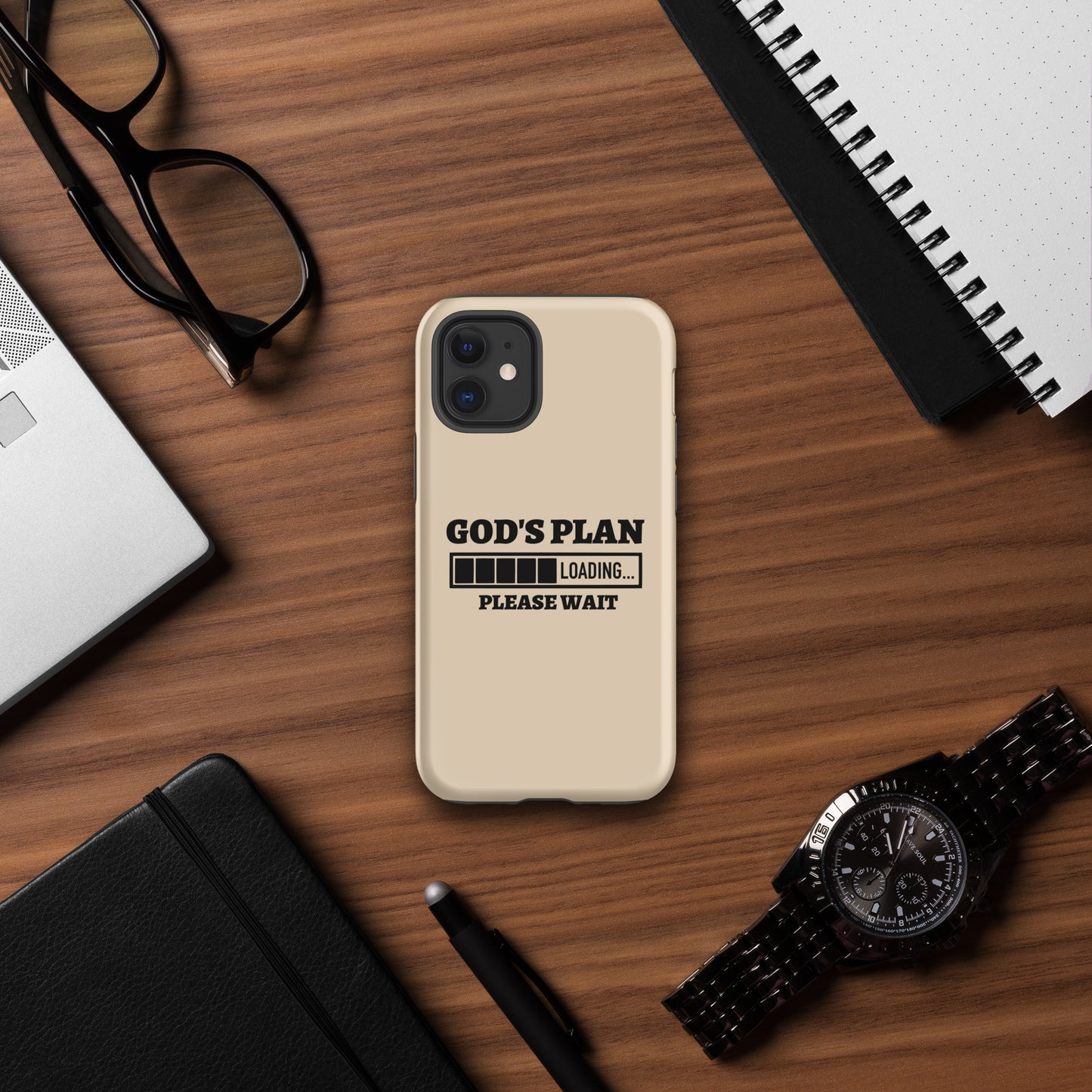 God's Plan Loading Christian Tough Phone Case for iPhone®