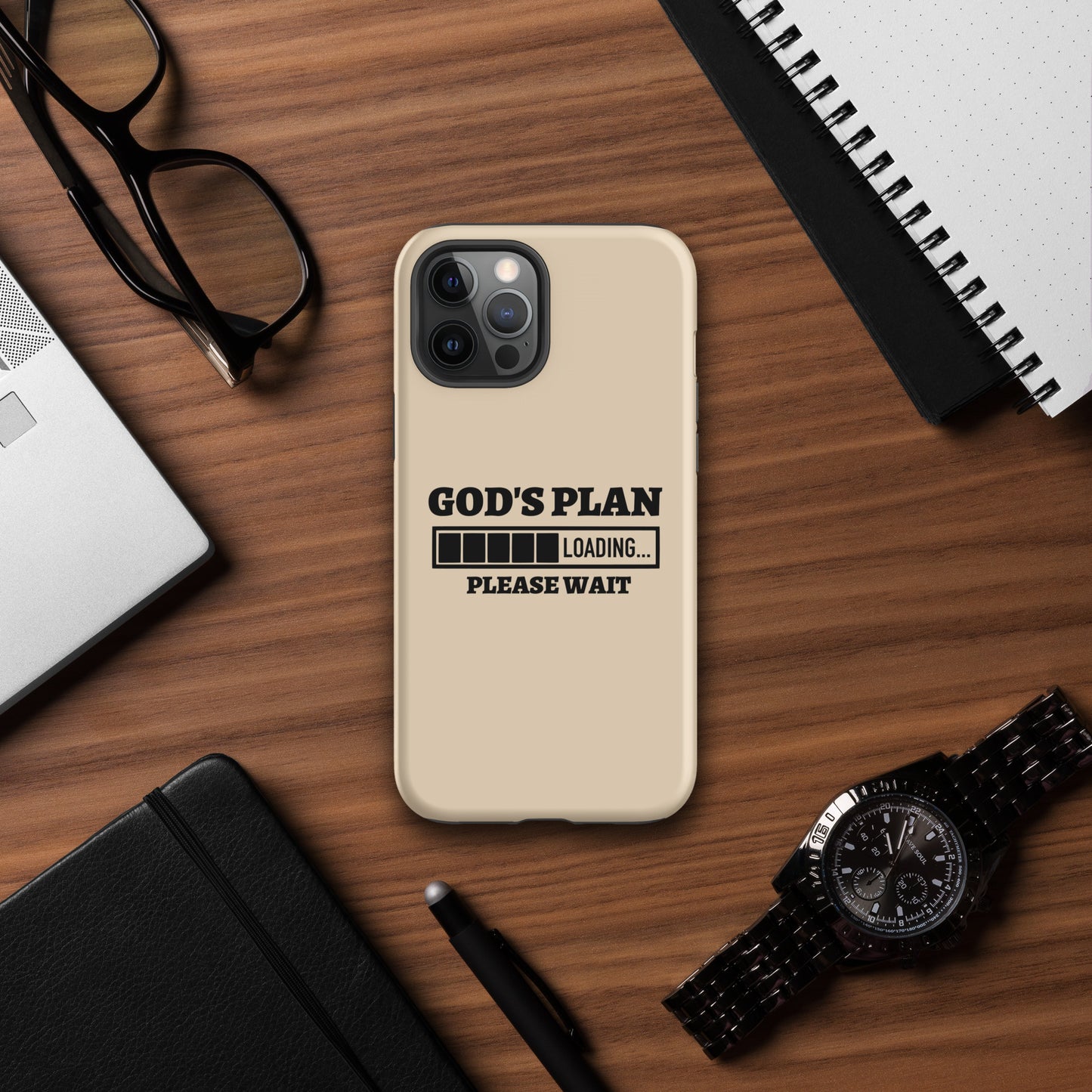 God's Plan Loading Christian Tough Phone Case for iPhone®