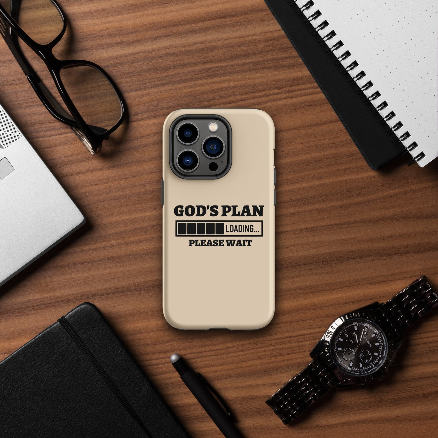 God's Plan Loading Christian Tough Phone Case for iPhone®