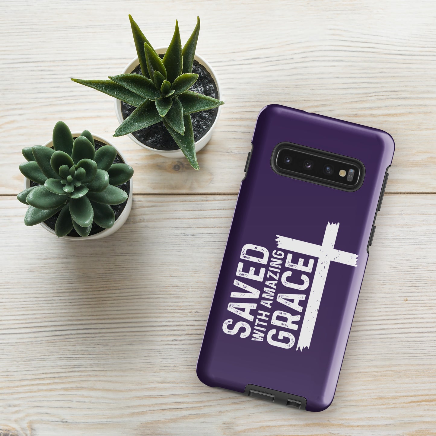 Saved With Amazing Grace Christian Tough Phone case for Samsung®