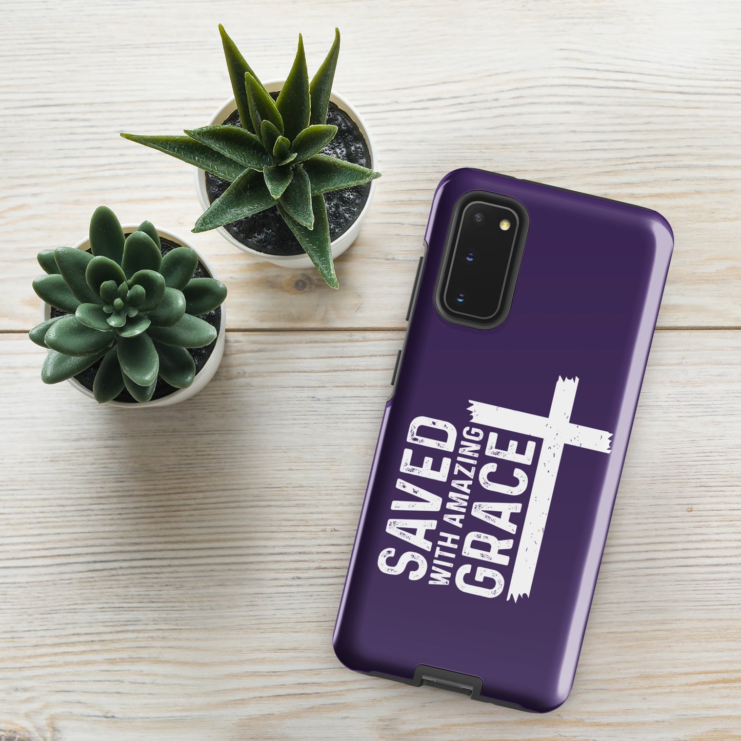 Saved With Amazing Grace Christian Tough Phone case for Samsung®