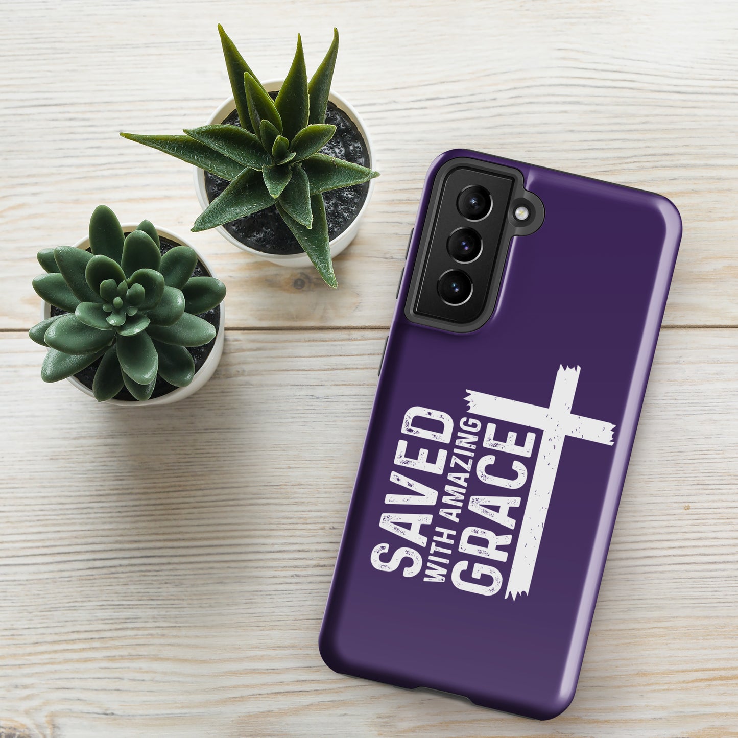 Saved With Amazing Grace Christian Tough Phone case for Samsung®