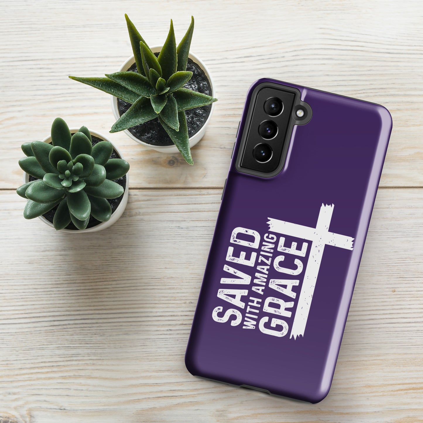 Saved With Amazing Grace Christian Tough Phone case for Samsung®