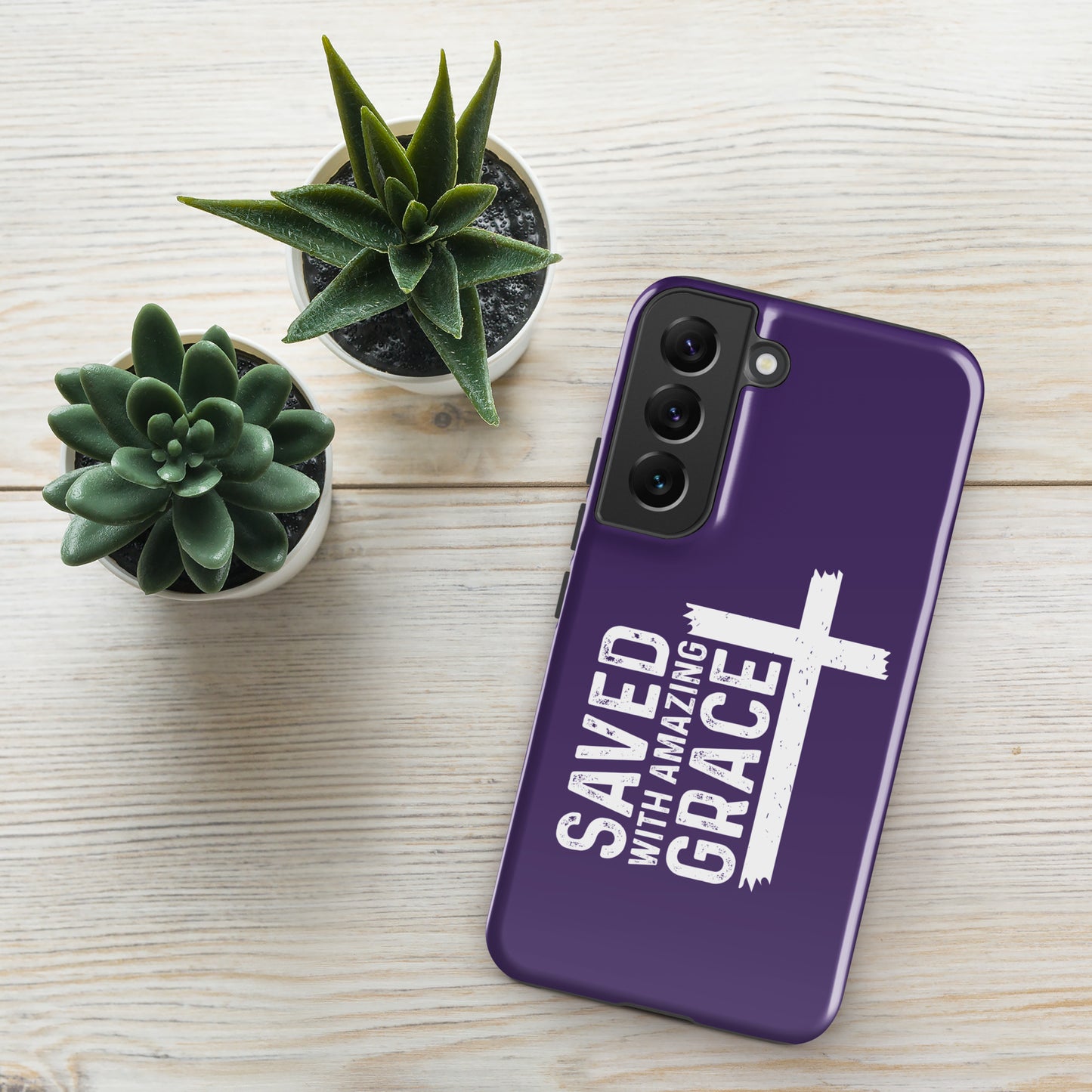 Saved With Amazing Grace Christian Tough Phone case for Samsung®