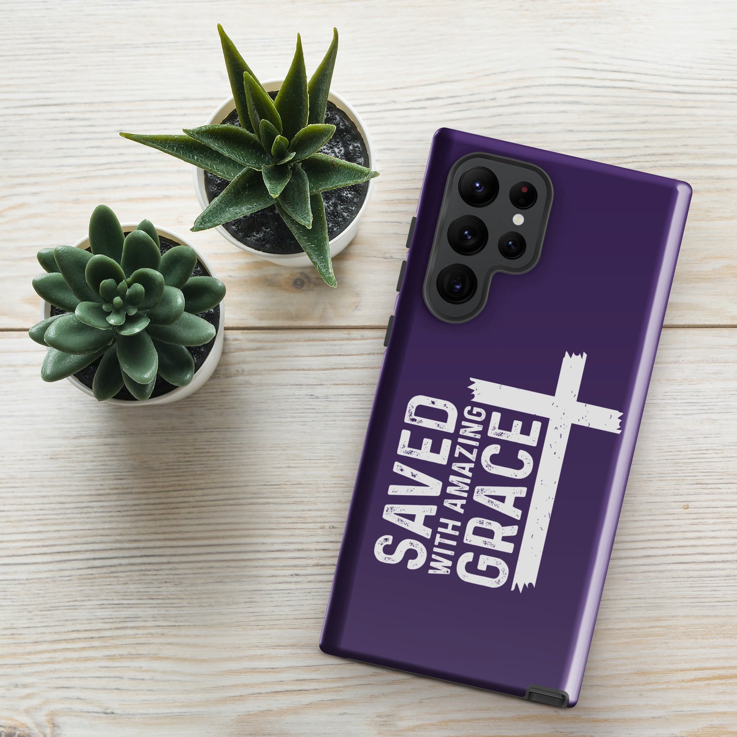 Saved With Amazing Grace Christian Tough Phone case for Samsung®