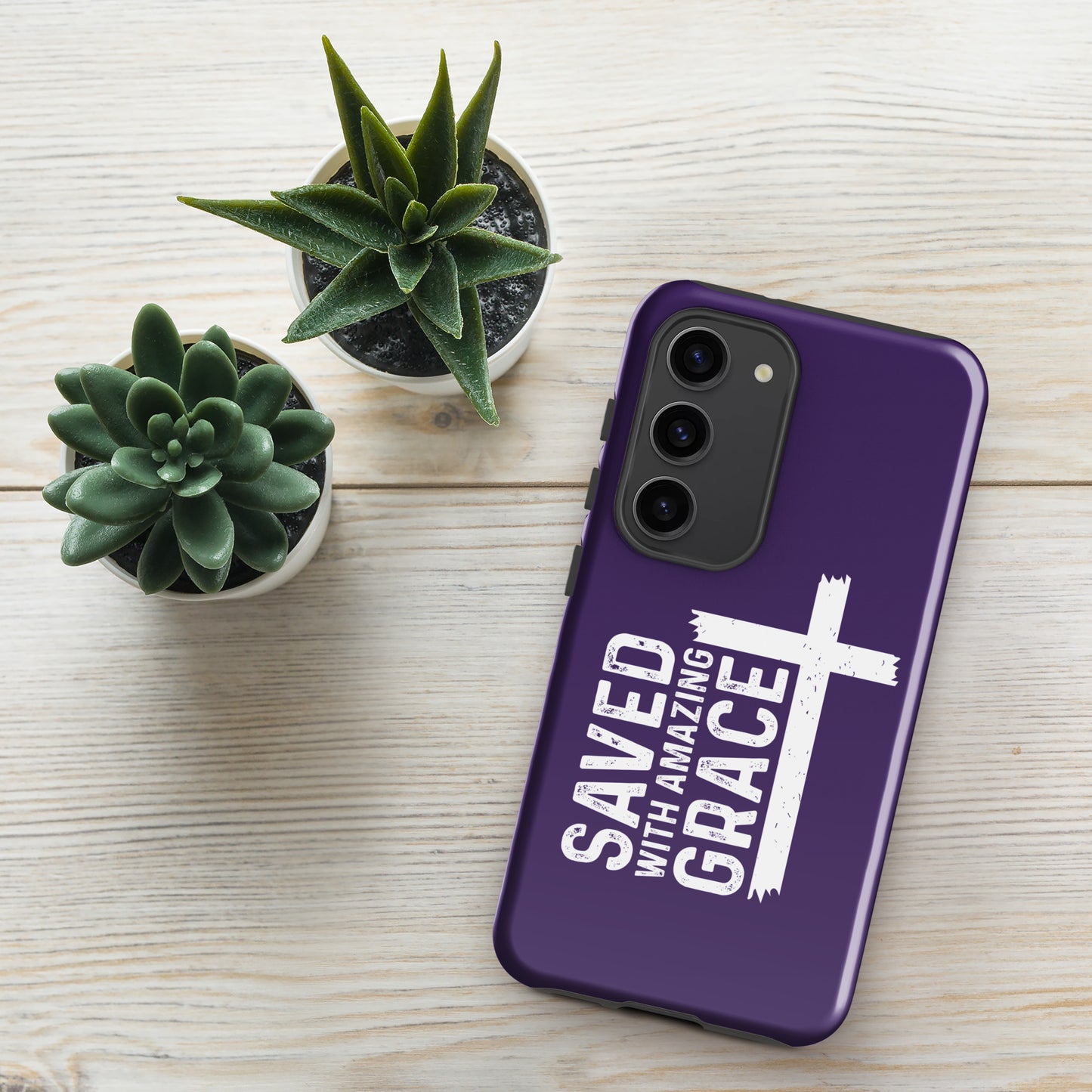 Saved With Amazing Grace Christian Tough Phone case for Samsung®