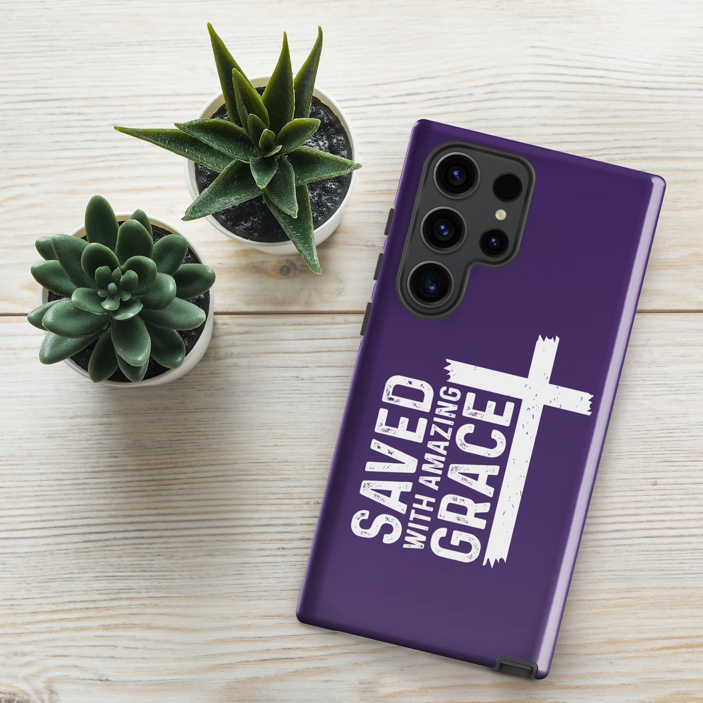 Saved With Amazing Grace Christian Tough Phone case for Samsung®