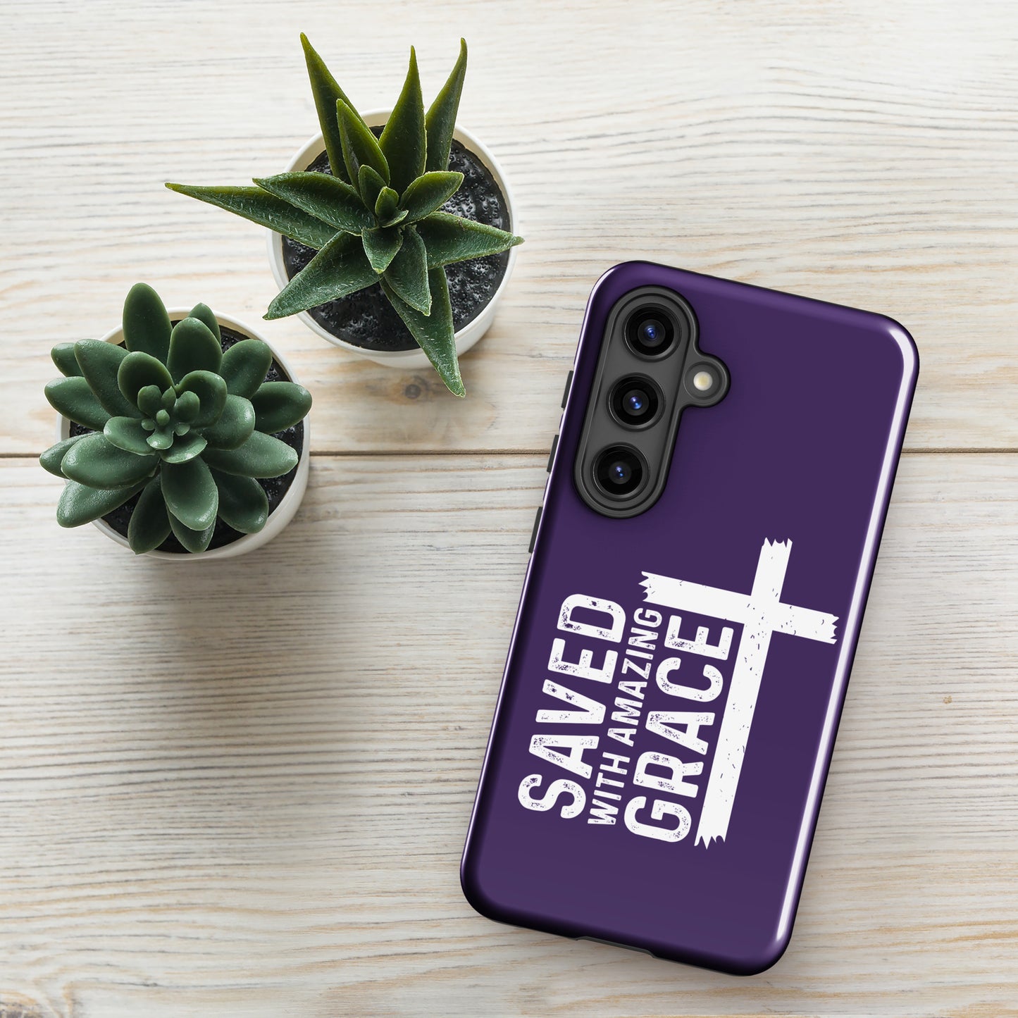 Saved With Amazing Grace Christian Tough Phone case for Samsung®