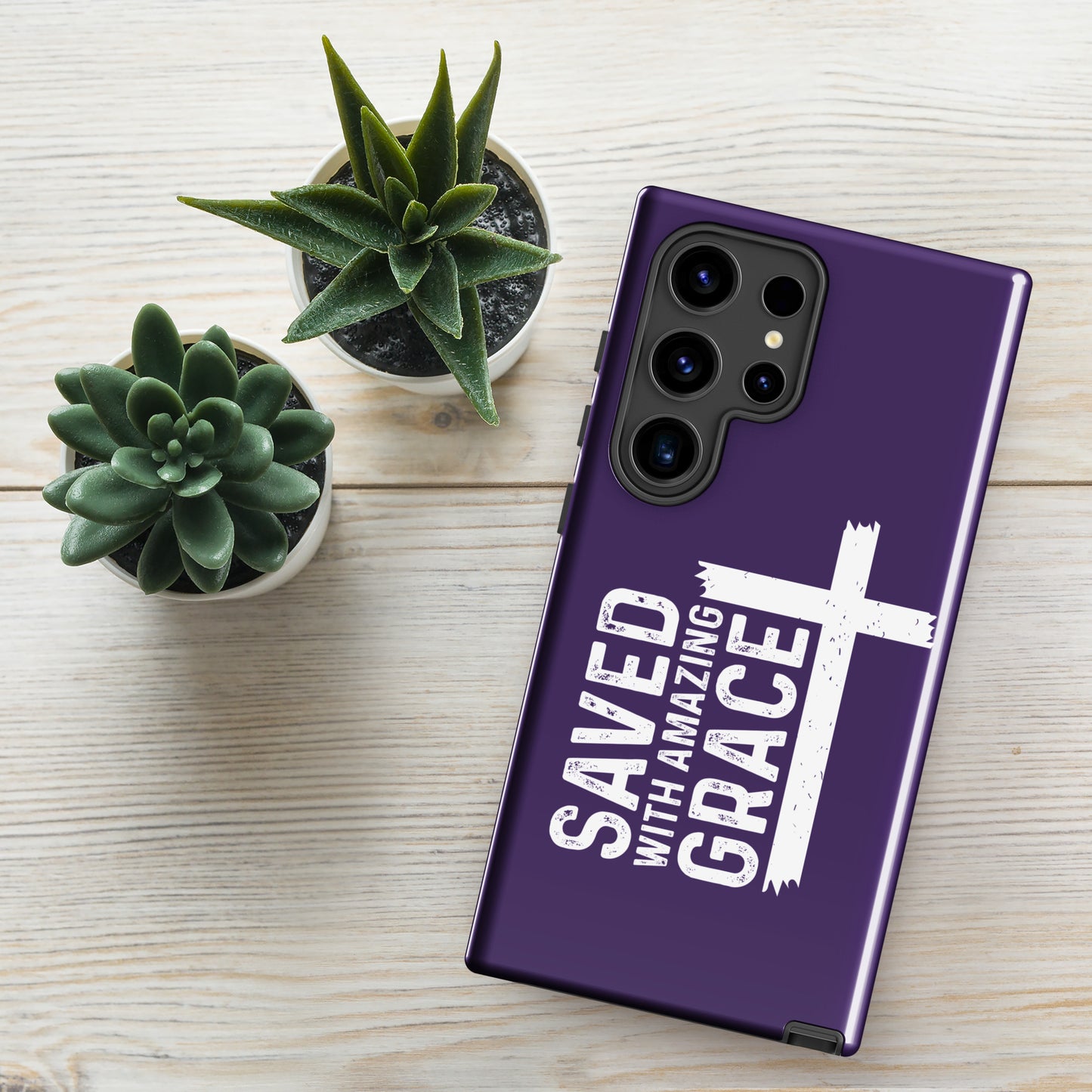 Saved With Amazing Grace Christian Tough Phone case for Samsung®