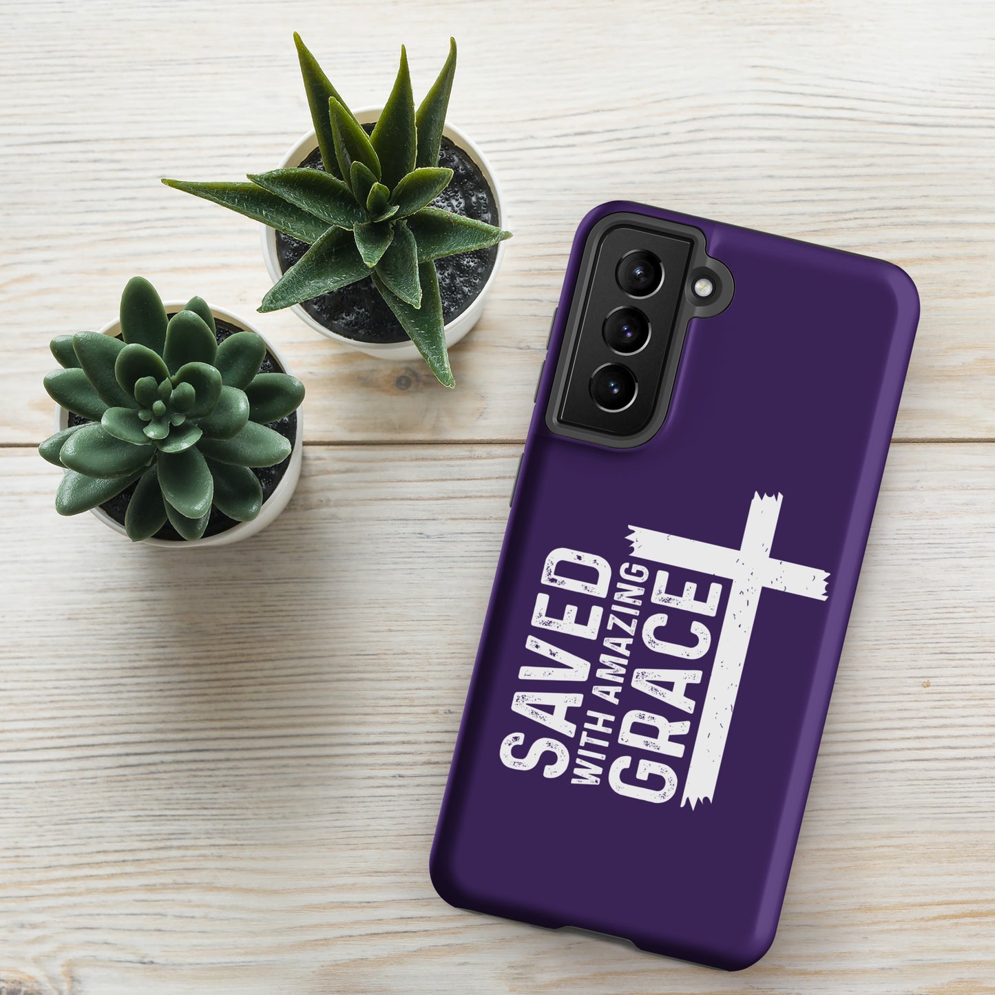 Saved With Amazing Grace Christian Tough Phone case for Samsung®