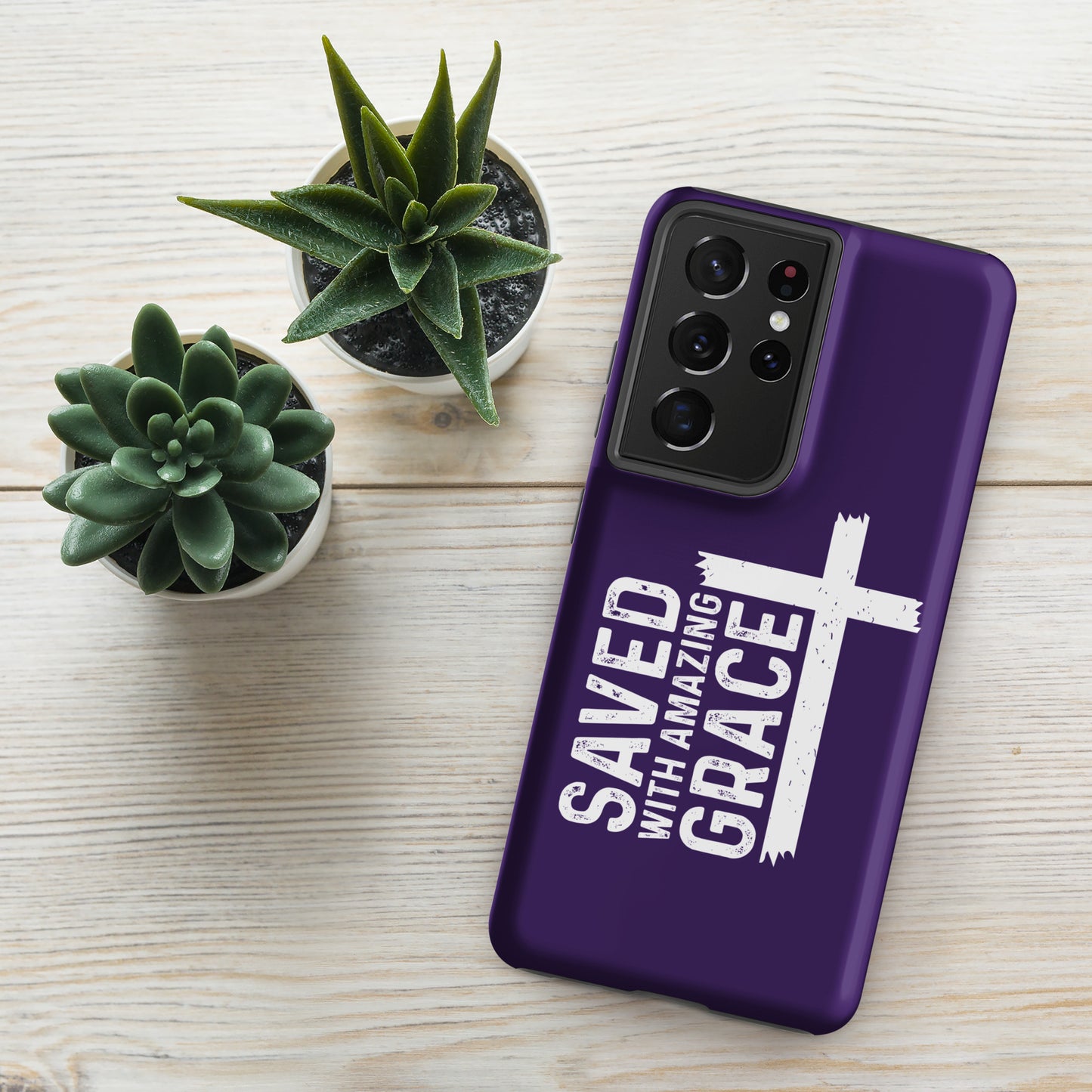 Saved With Amazing Grace Christian Tough Phone case for Samsung®