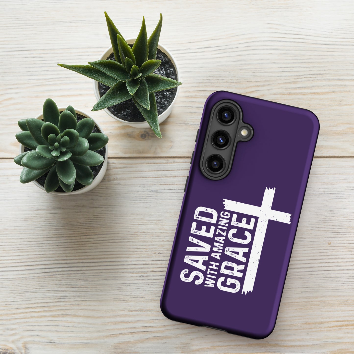 Saved With Amazing Grace Christian Tough Phone case for Samsung®