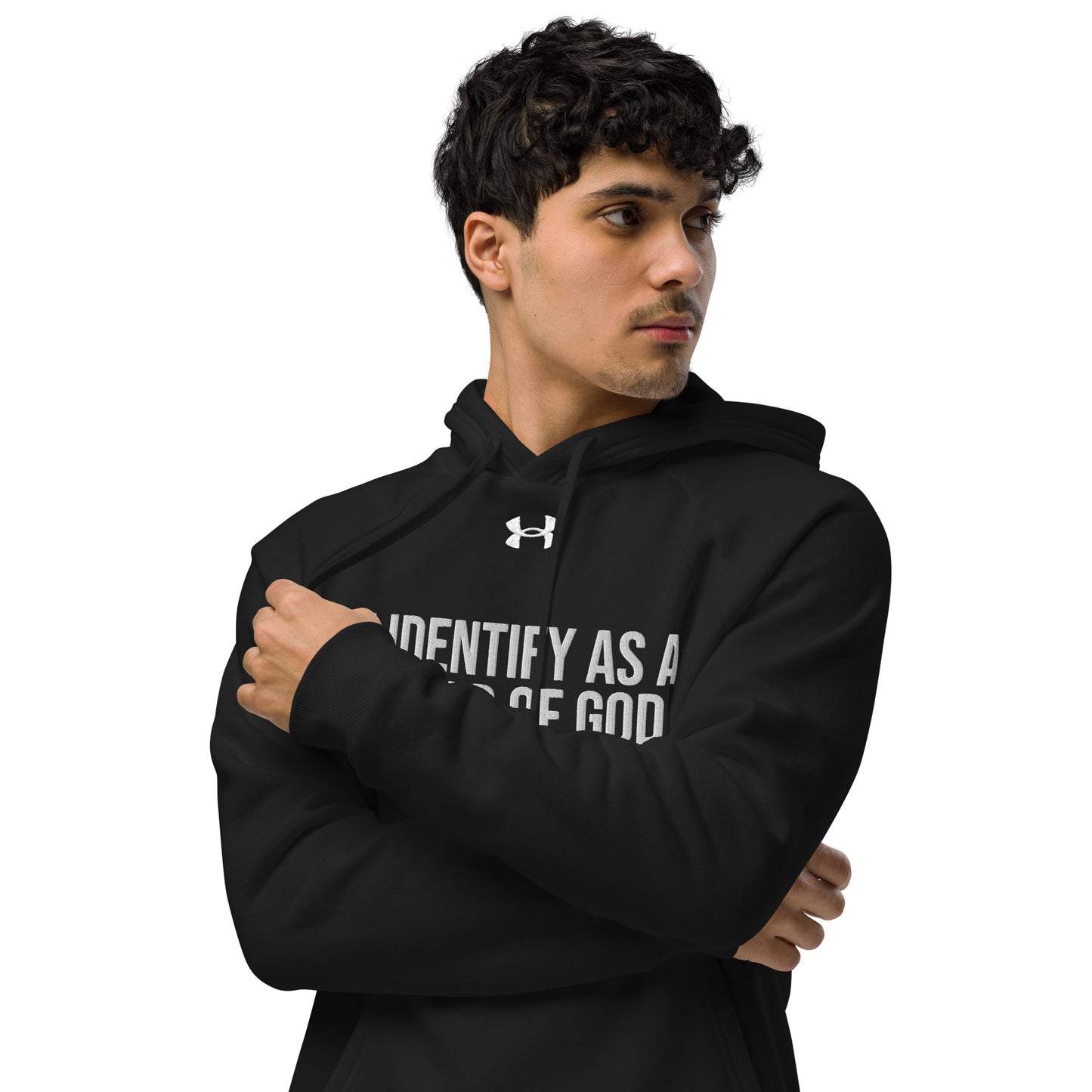 I Identify As A Child Of God Unisex Christian Embroidered Under Armour® Hooded Sweatshirt (hoodie)