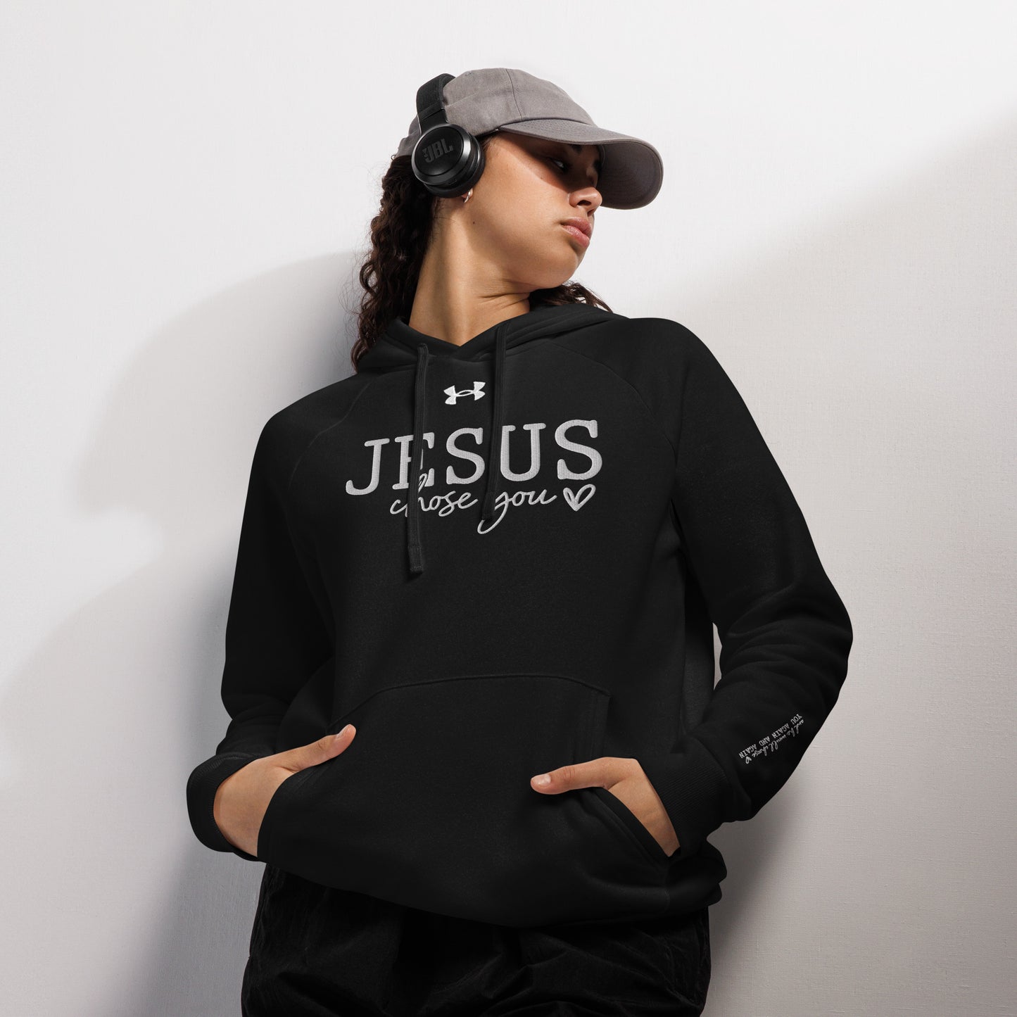 Jesus Chose You Unisex Christian Embroidered Under Armour® Hooded Sweatshirt (hoodie)