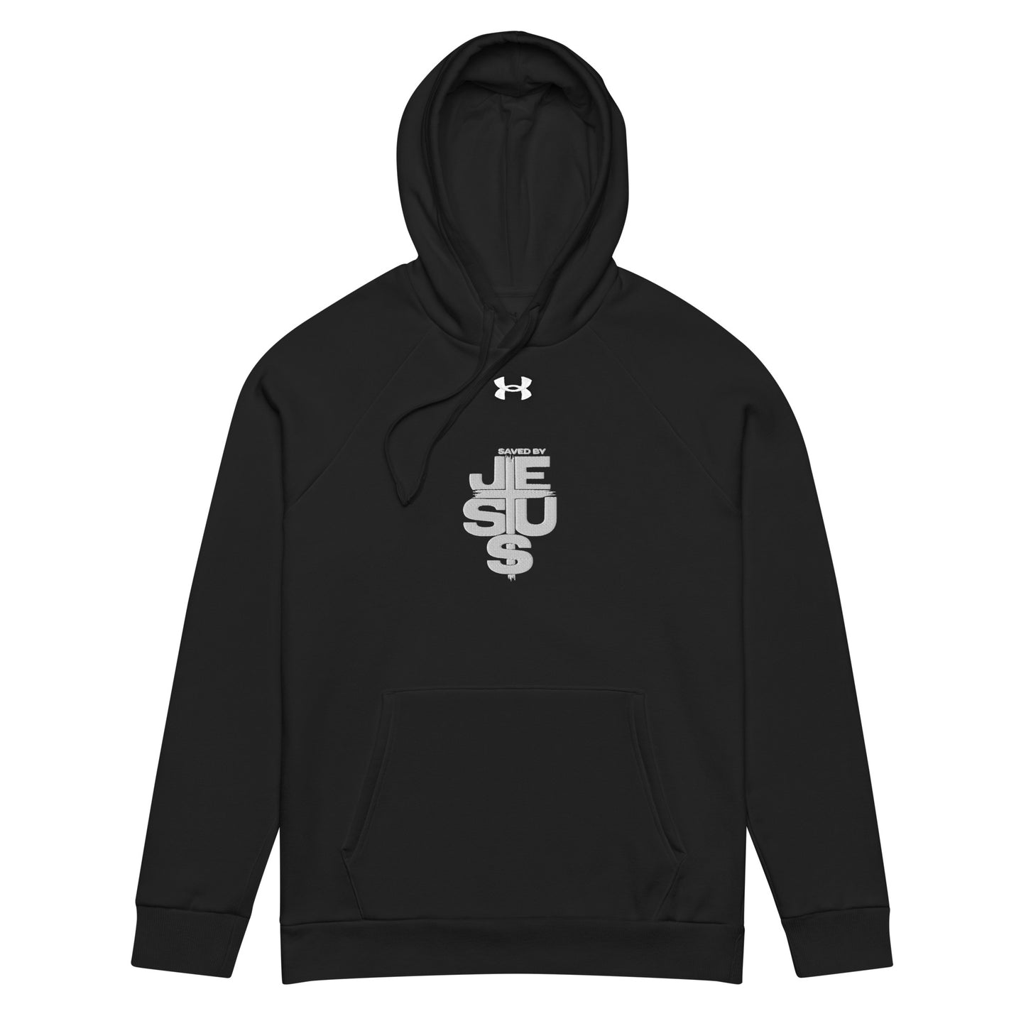 Saved By Jesus  Unisex Christian Embroidered Under Armour® Hooded Sweatshirt (hoodie)