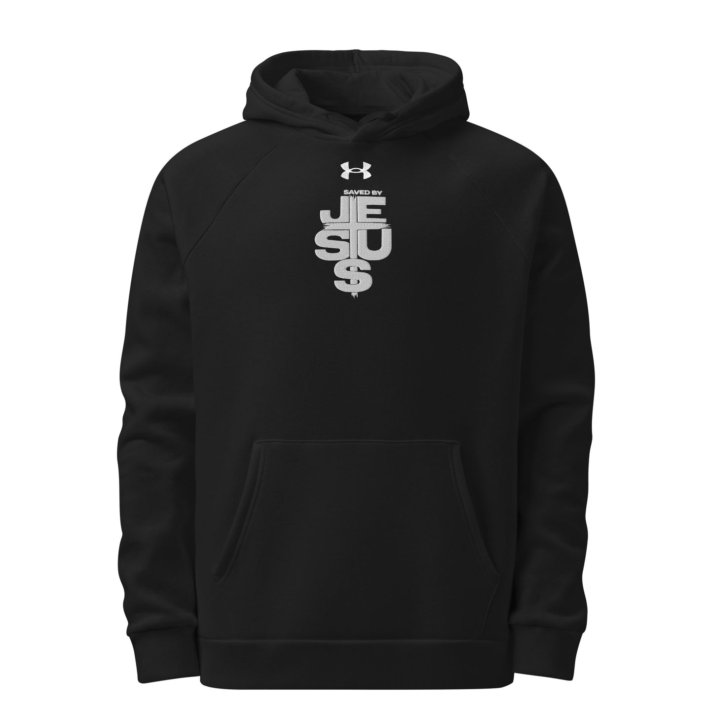 Saved By Jesus  Unisex Christian Embroidered Under Armour® Hooded Sweatshirt (hoodie)