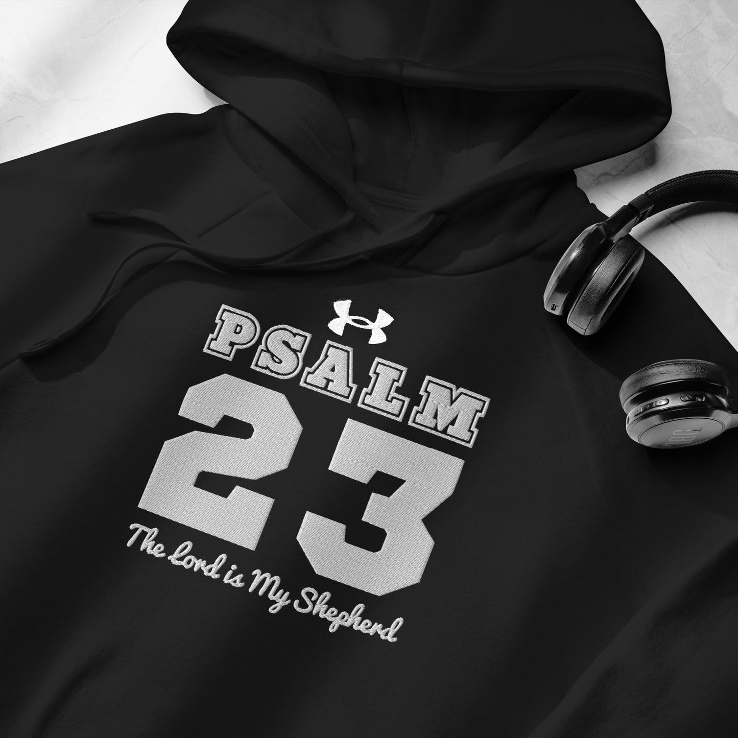 Psalm 23 The Lord Is My Shepherd Unisex Christian Embroidered Under Armour® Hooded Sweatshirt (hoodie)