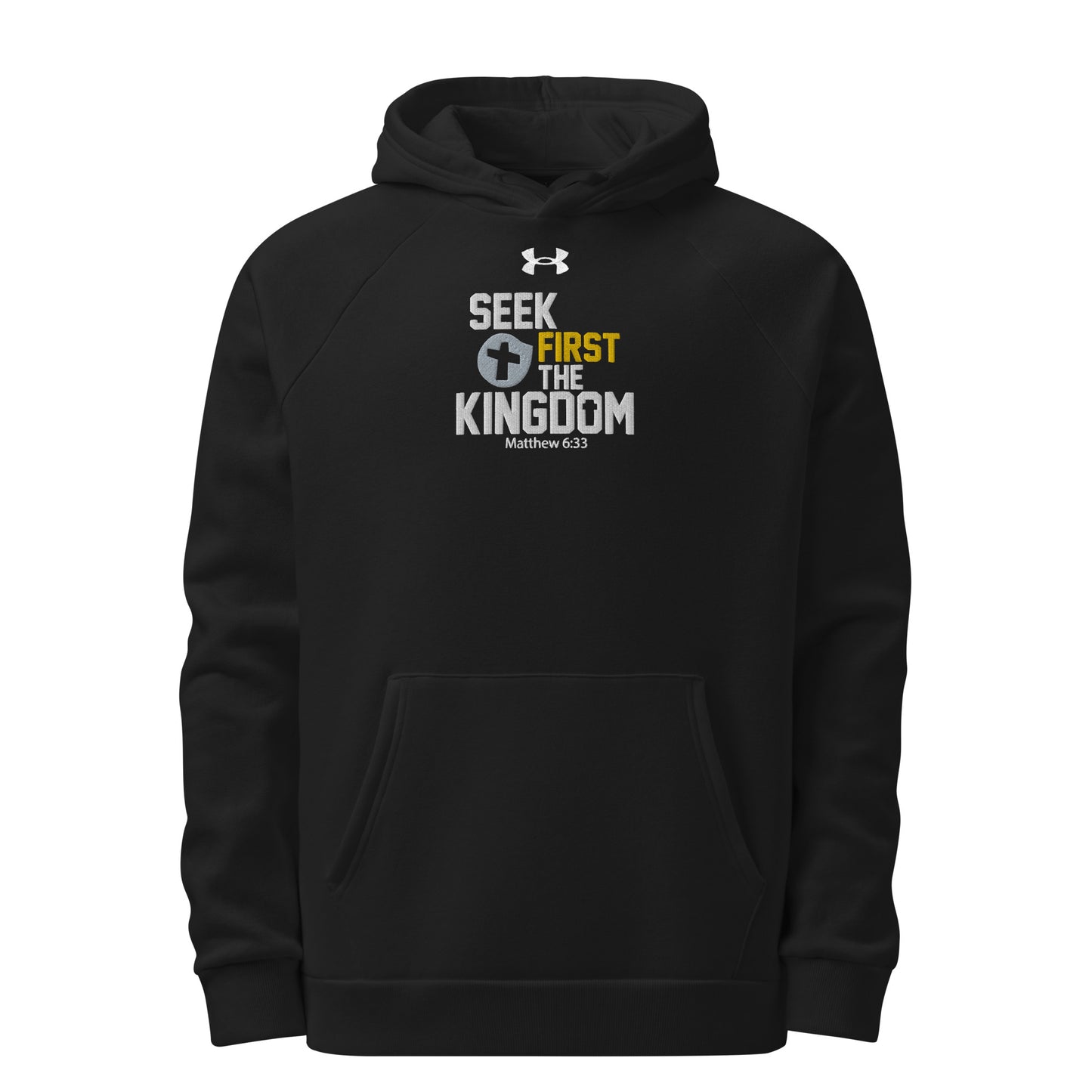 Seek First The Kingdom  Unisex Christian Embroidered Under Armour® Hooded Sweatshirt (hoodie)