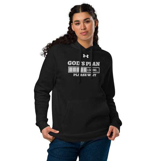 God's Plan Loading Unisex Christian Embroidered Under Armour® Hooded Sweatshirt (hoodie)