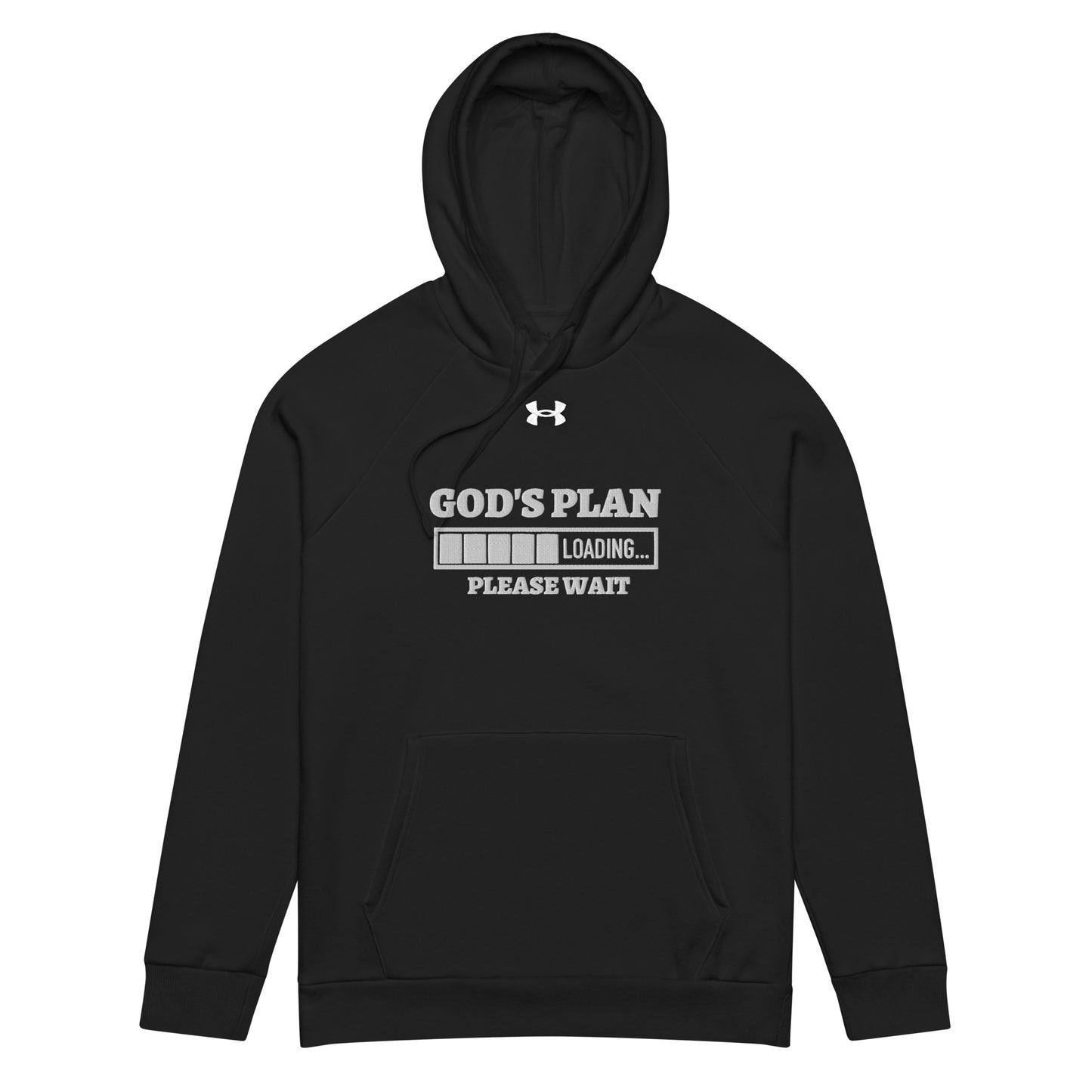 God's Plan Loading Unisex Christian Embroidered Under Armour® Hooded Sweatshirt (hoodie)