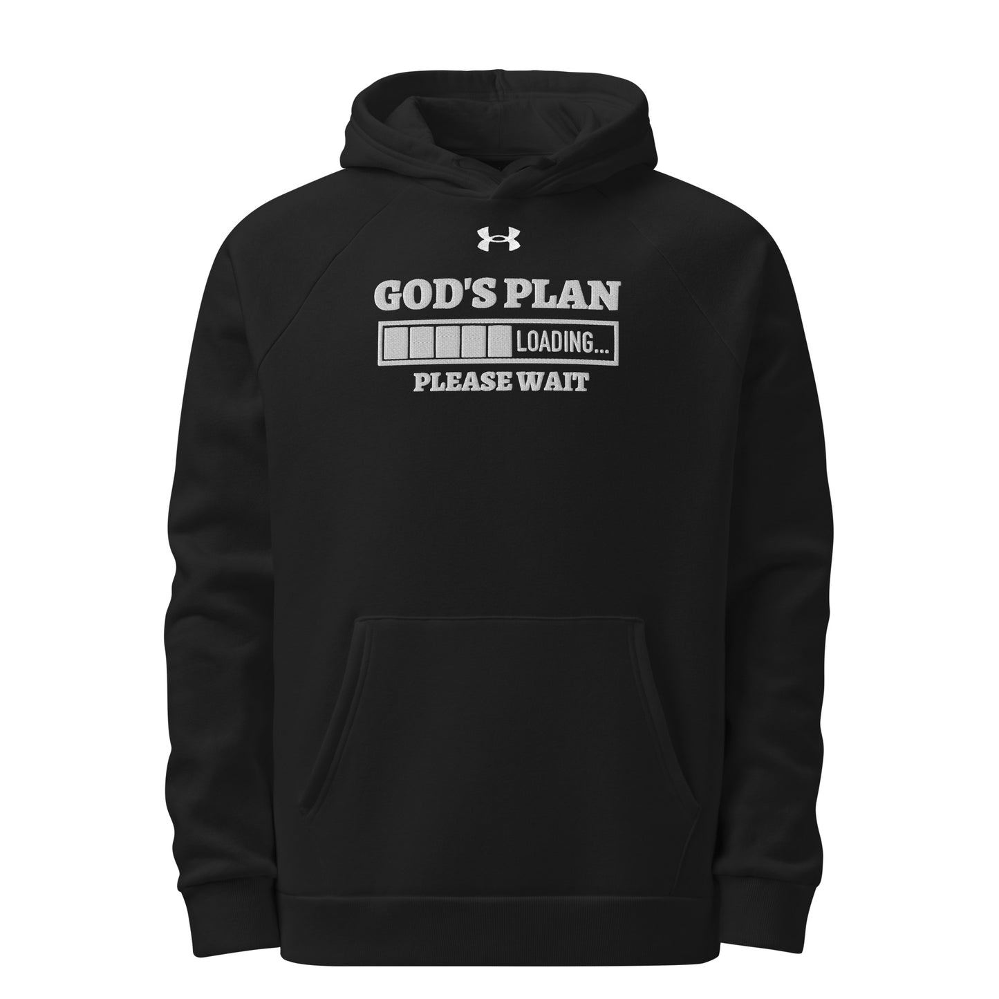 God's Plan Loading Unisex Christian Embroidered Under Armour® Hooded Sweatshirt (hoodie)