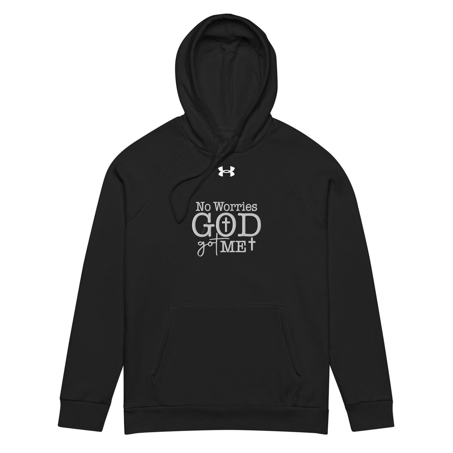 No Worries God Got Me Unisex Christian Embroidered Under Armour® Hooded Sweatshirt (hoodie)