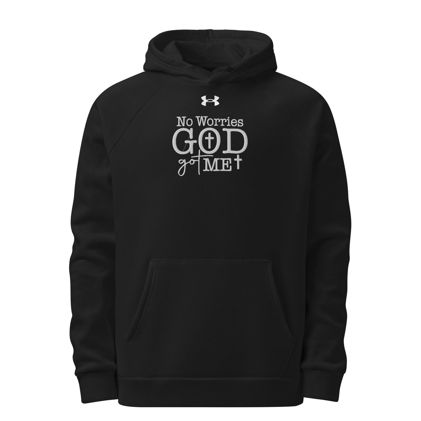 No Worries God Got Me Unisex Christian Embroidered Under Armour® Hooded Sweatshirt (hoodie)