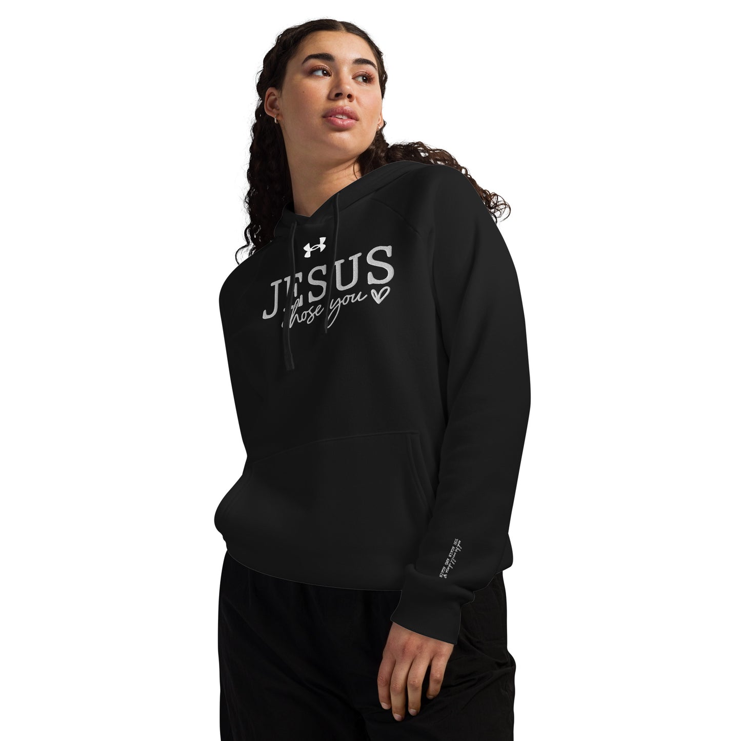 Jesus Chose You Unisex Christian Embroidered Under Armour® Hooded Sweatshirt (hoodie)