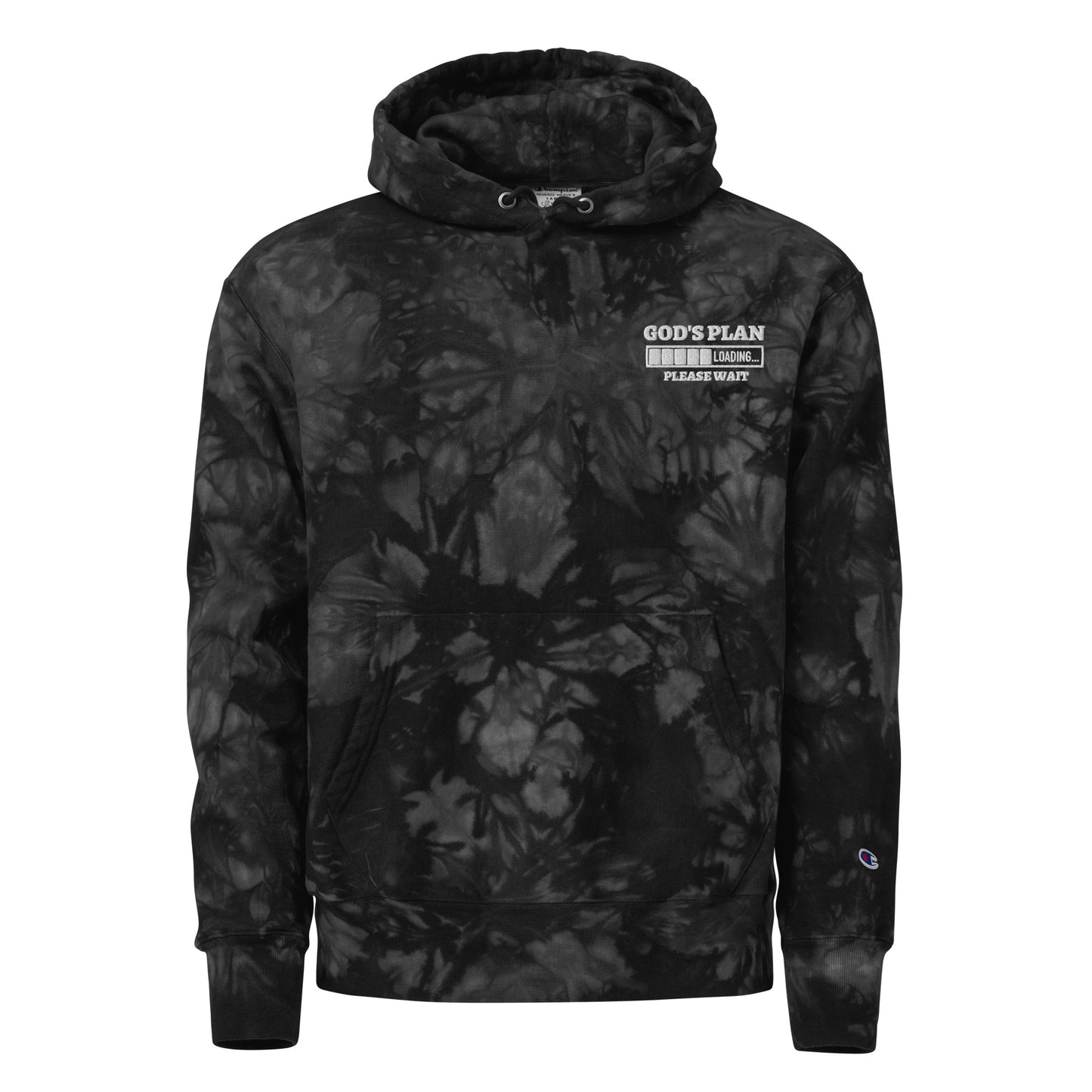 God's Plan Loading Christian Unisex Champion tie-dye hoodie