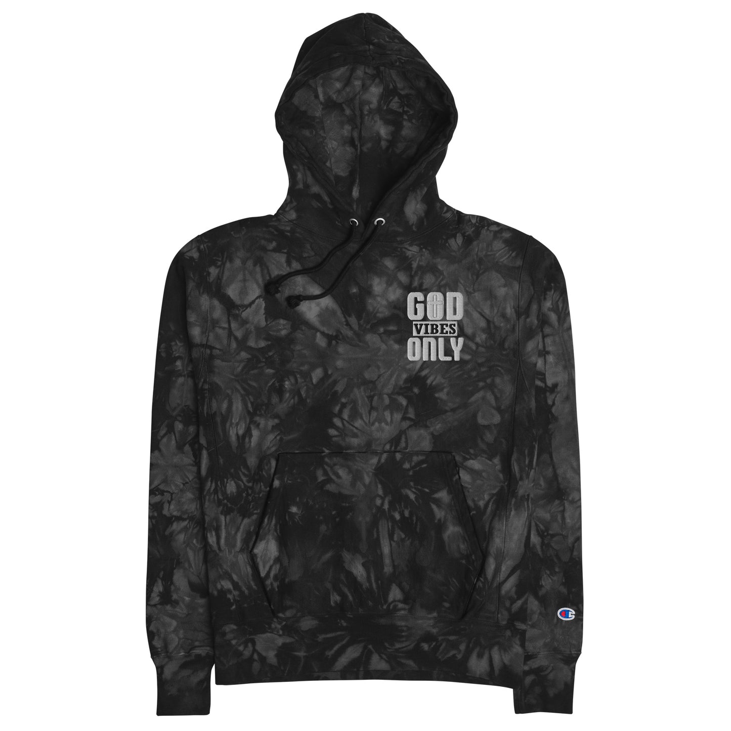 God Vibes Only Christian Unisex Champion tie-dye hoodie