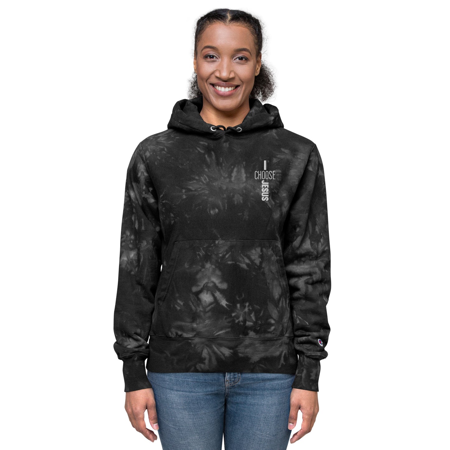 I Choose Jesus Christian Unisex Champion tie-dye hoodie