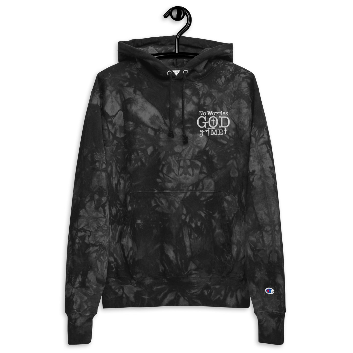 No Worries God Got Me Christian Unisex Champion tie-dye hoodie