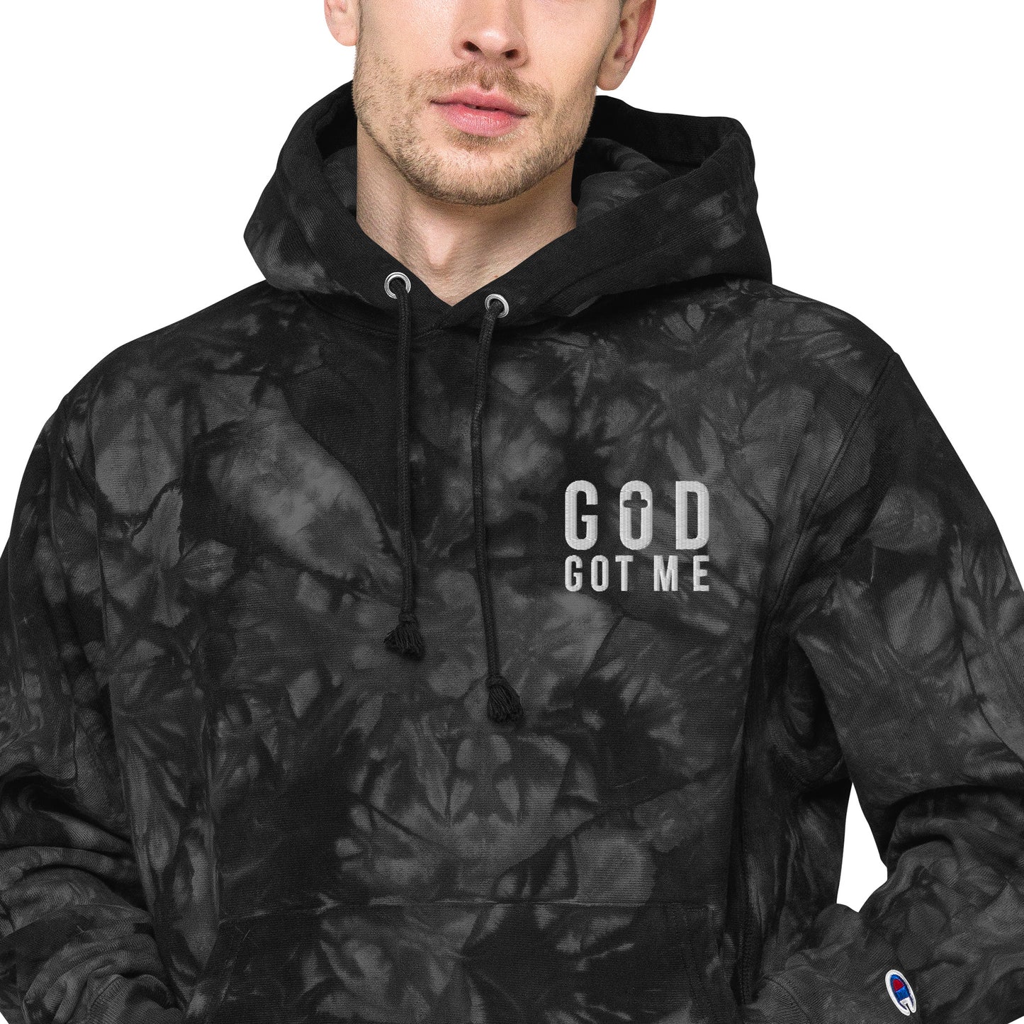 God Got Me Christian Unisex Champion tie-dye hoodie