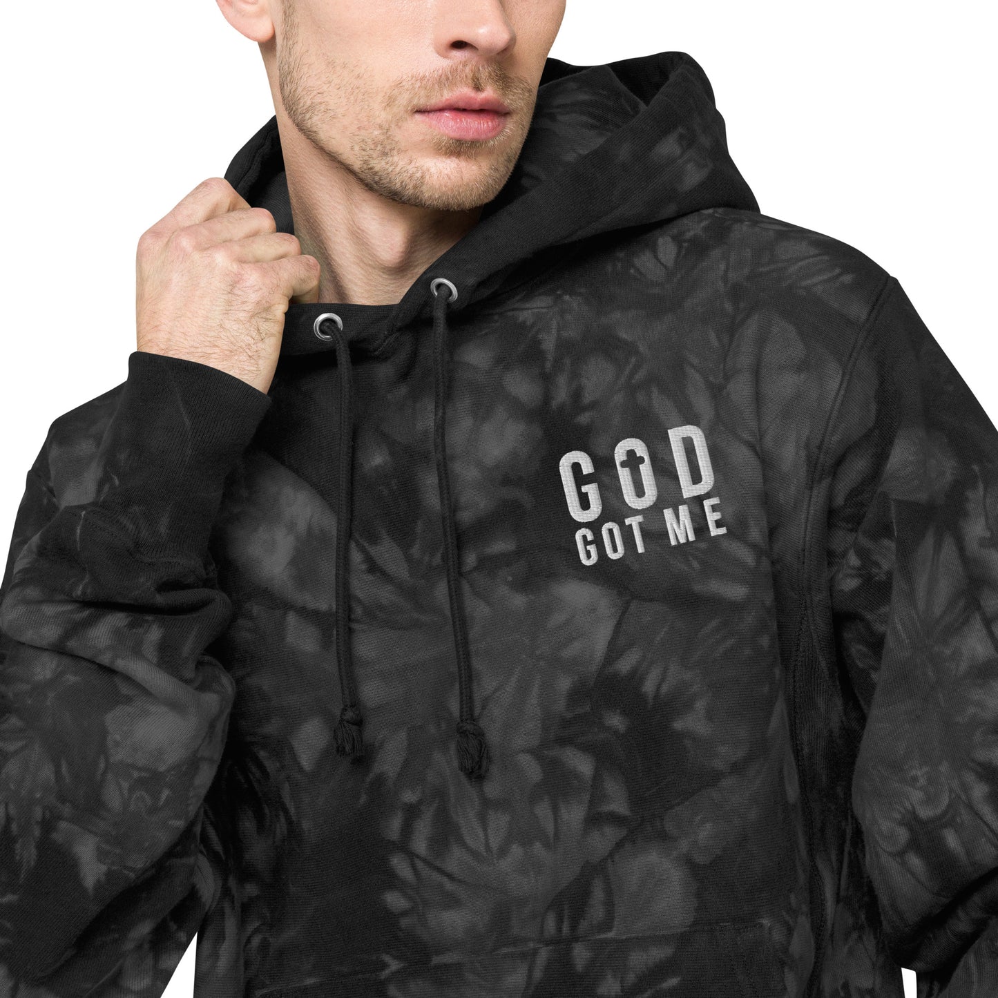 God Got Me Christian Unisex Champion tie-dye hoodie