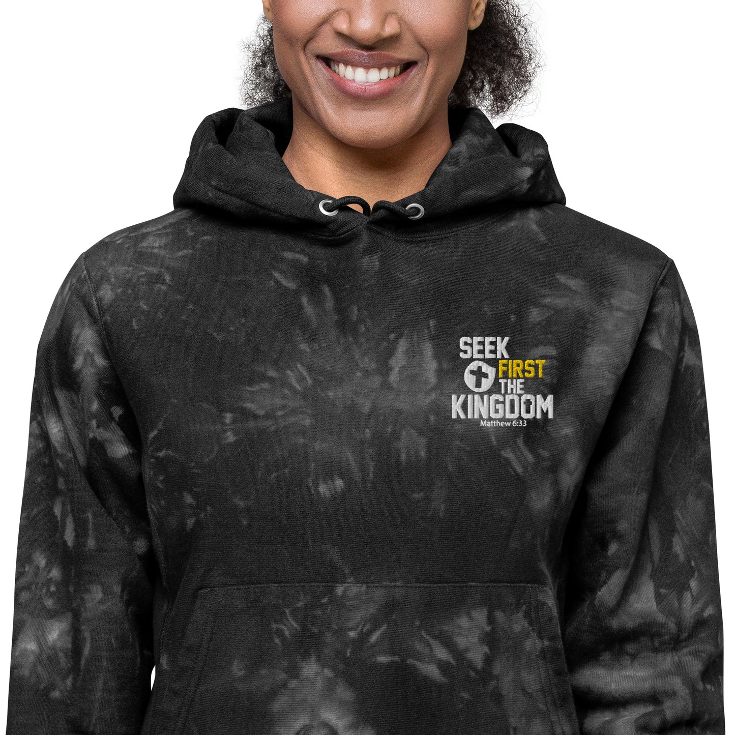 Seek First The Kingdom Christian Unisex Champion tie-dye hoodie