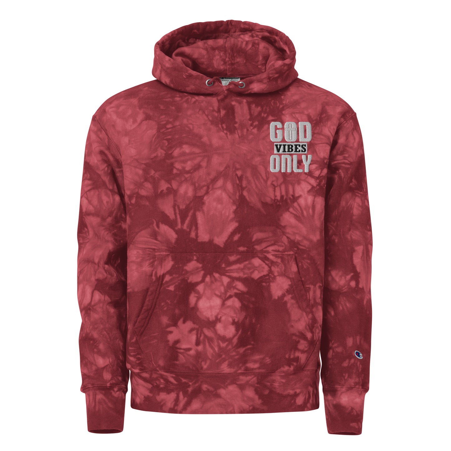 God Vibes Only Christian Unisex Champion tie-dye hoodie