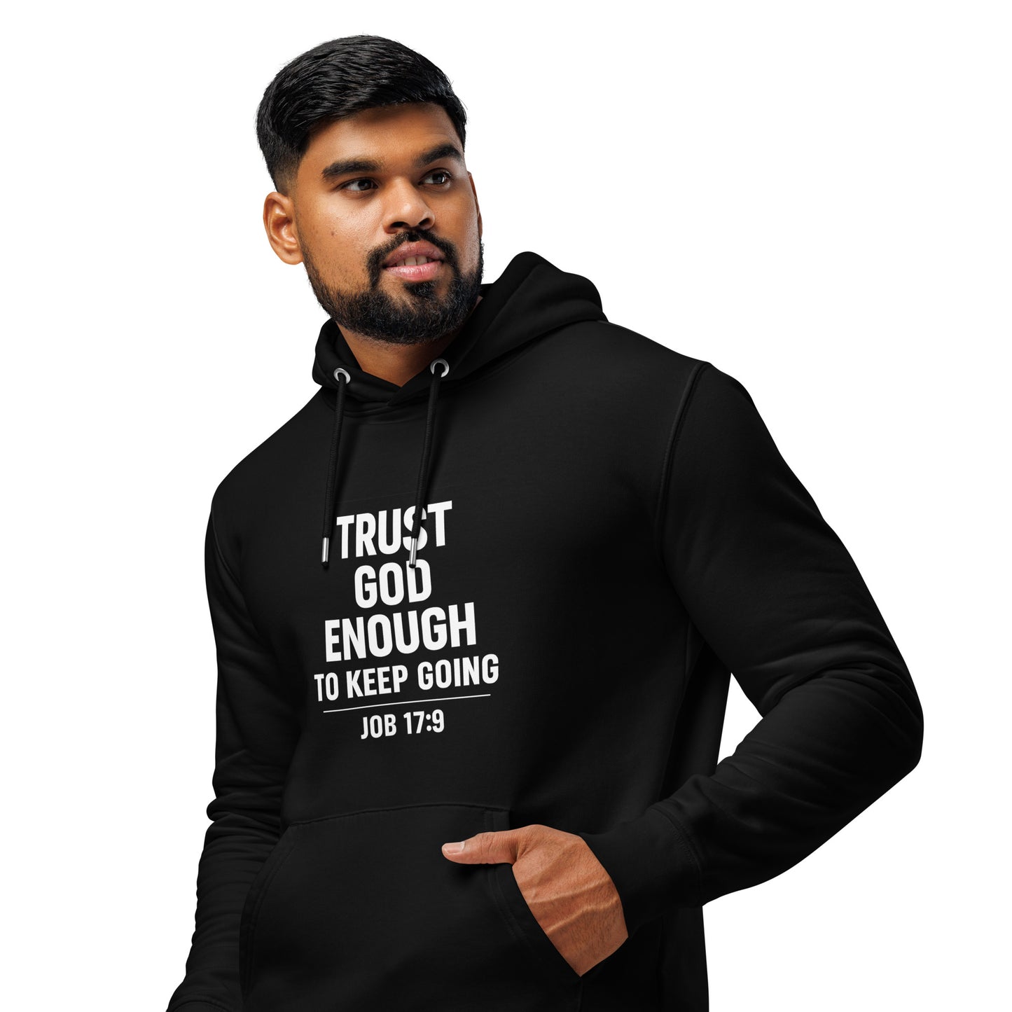 Trust Him Enough Christian Unisex essential organic hooded sweatshirt - ClaimedbyGodDesigns