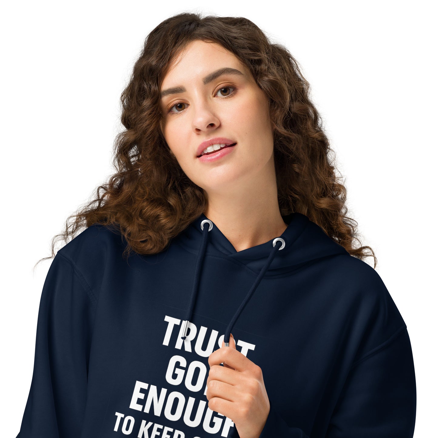 Trust Him Enough Christian Unisex essential organic hooded sweatshirt - ClaimedbyGodDesigns