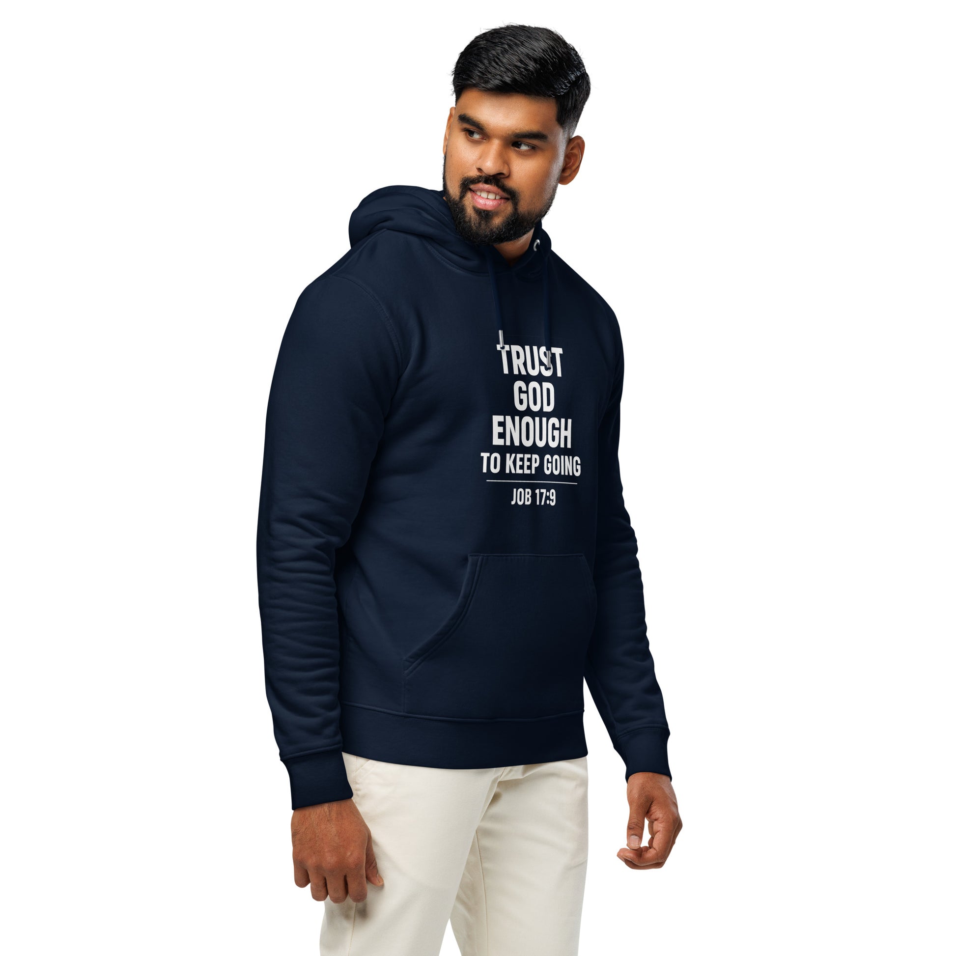 Trust Him Enough Christian Unisex essential organic hooded sweatshirt - ClaimedbyGodDesigns