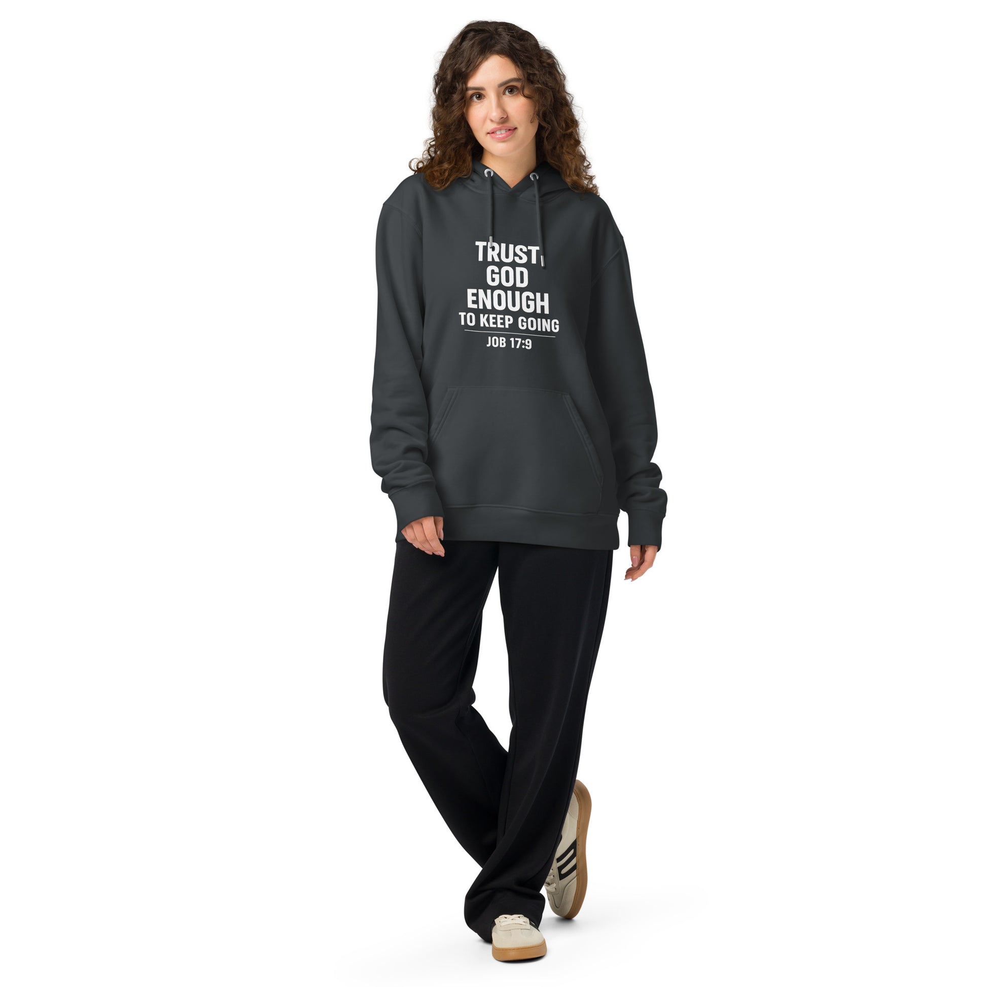Trust Him Enough Christian Unisex essential organic hooded sweatshirt - ClaimedbyGodDesigns