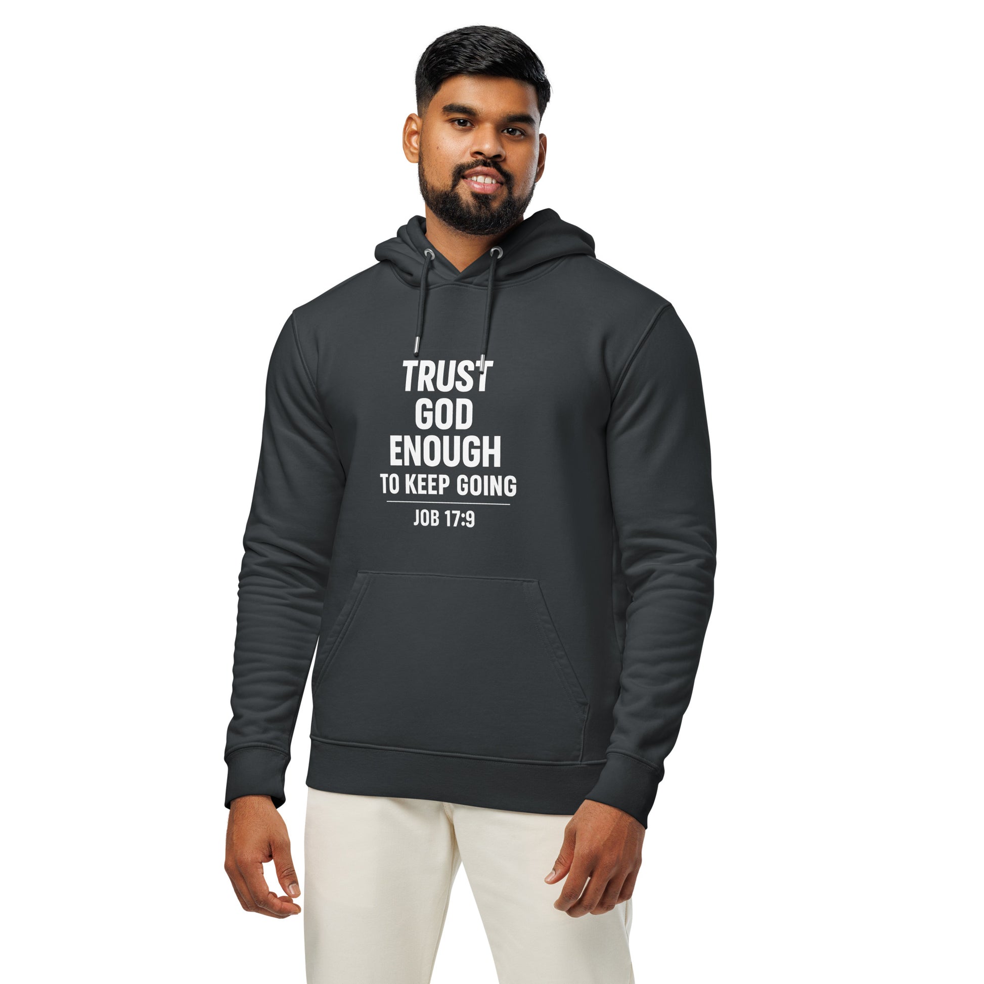 Trust Him Enough Christian Unisex essential organic hooded sweatshirt - ClaimedbyGodDesigns