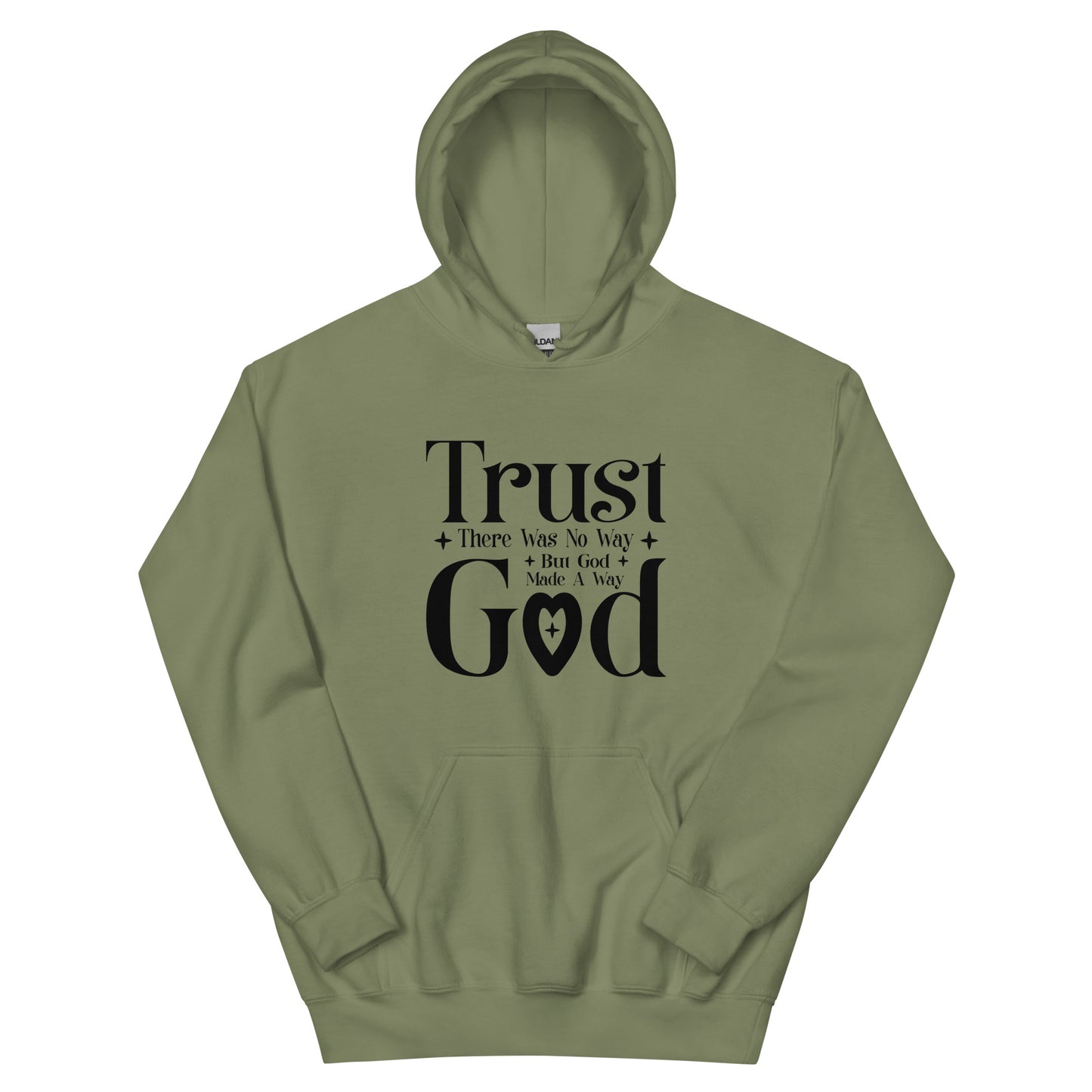 Trust God Unisex Christian Pullover Hooded Sweatshirt