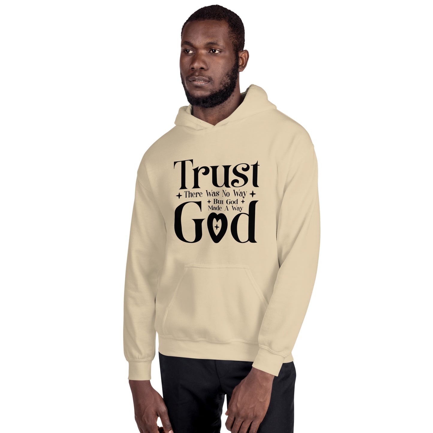 Trust God Unisex Christian Pullover Hooded Sweatshirt