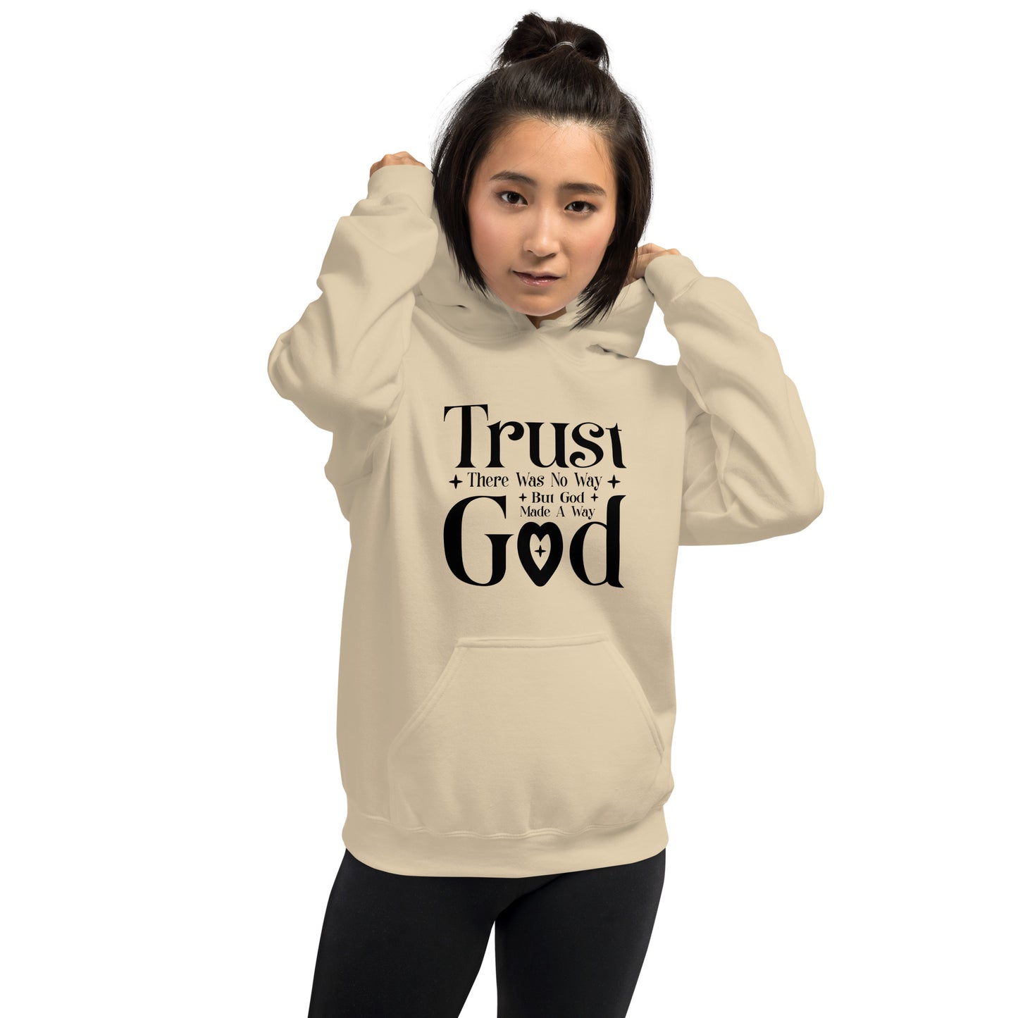 Trust God Unisex Christian Pullover Hooded Sweatshirt