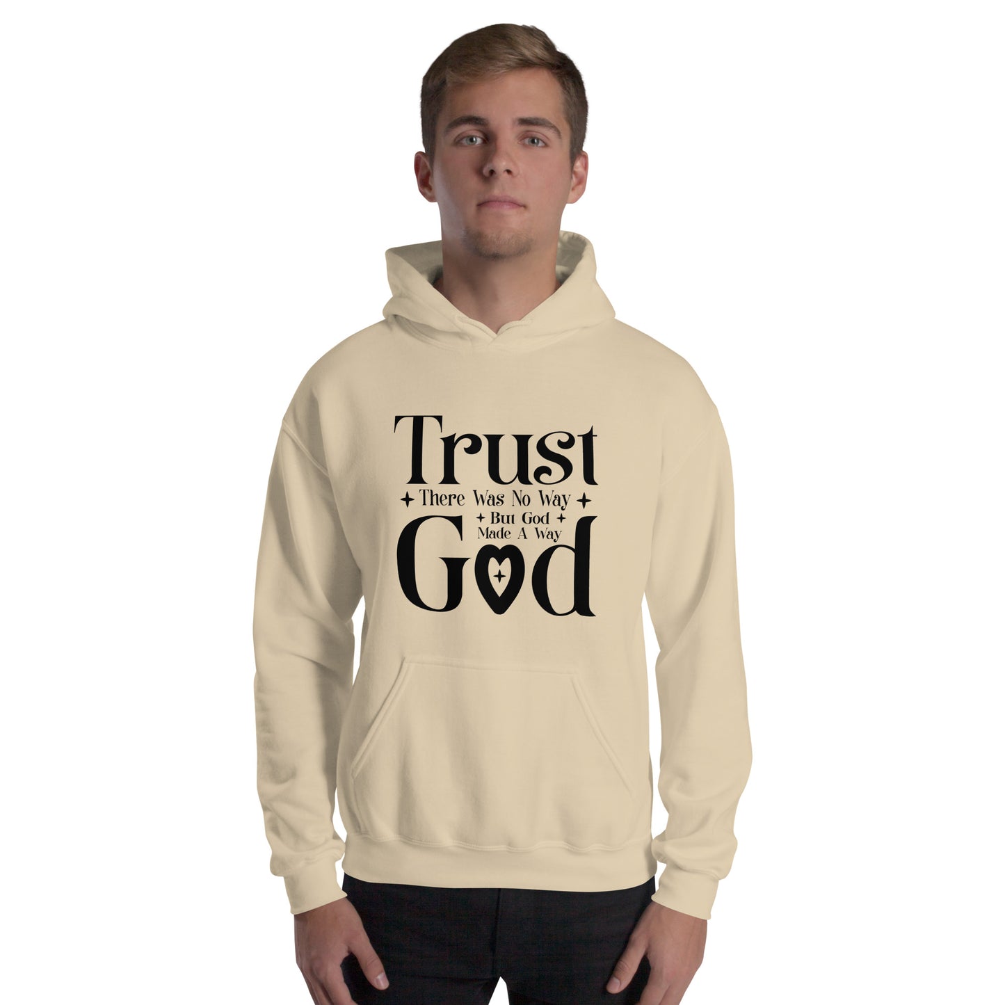 Trust God Unisex Christian Pullover Hooded Sweatshirt