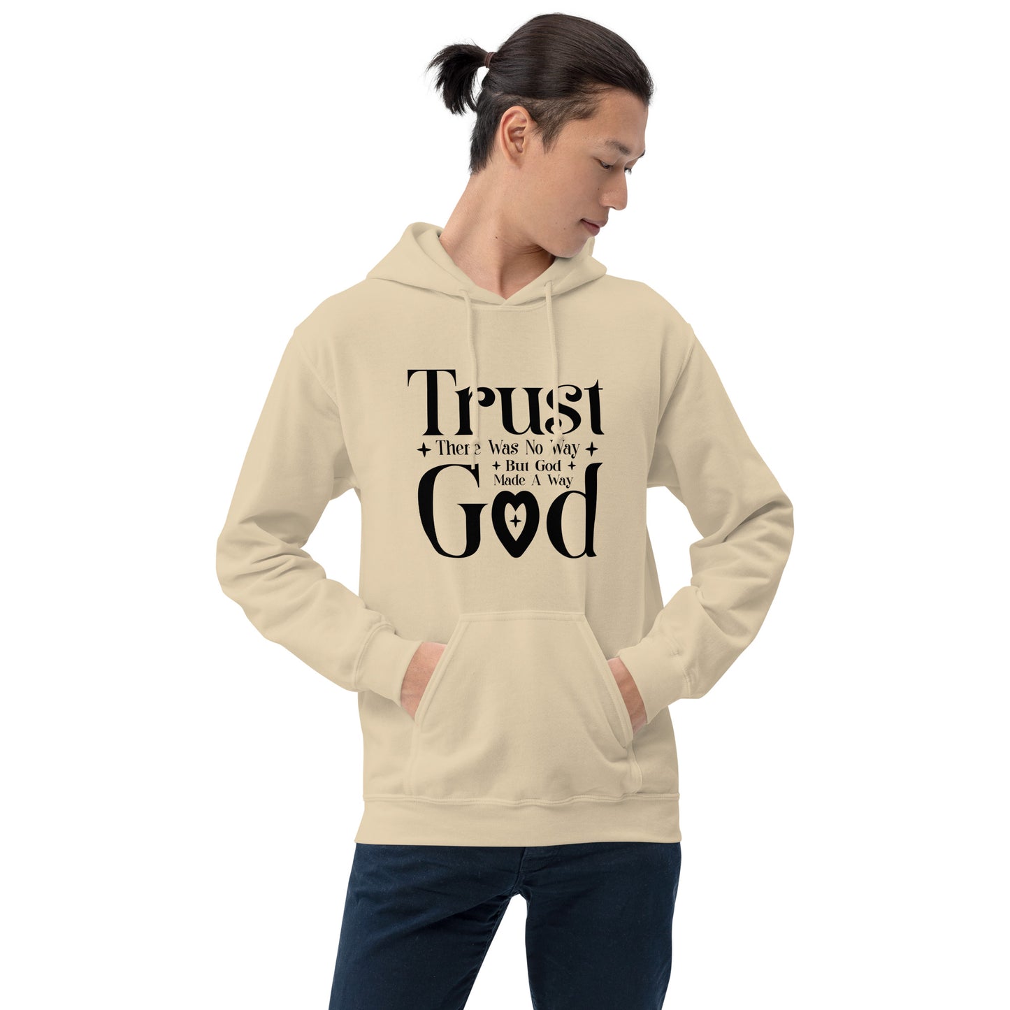 Trust God Unisex Christian Pullover Hooded Sweatshirt