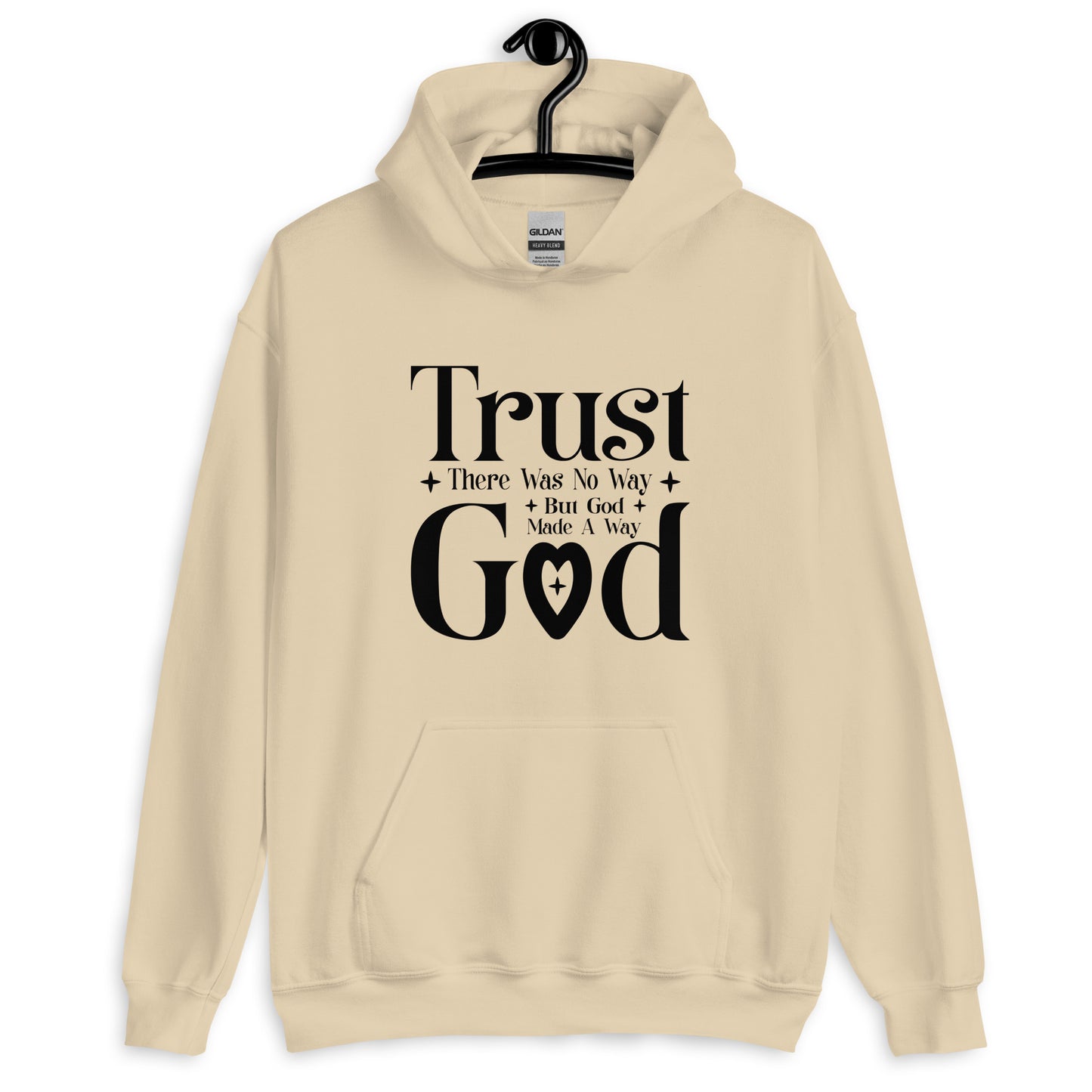 Trust God Unisex Christian Pullover Hooded Sweatshirt